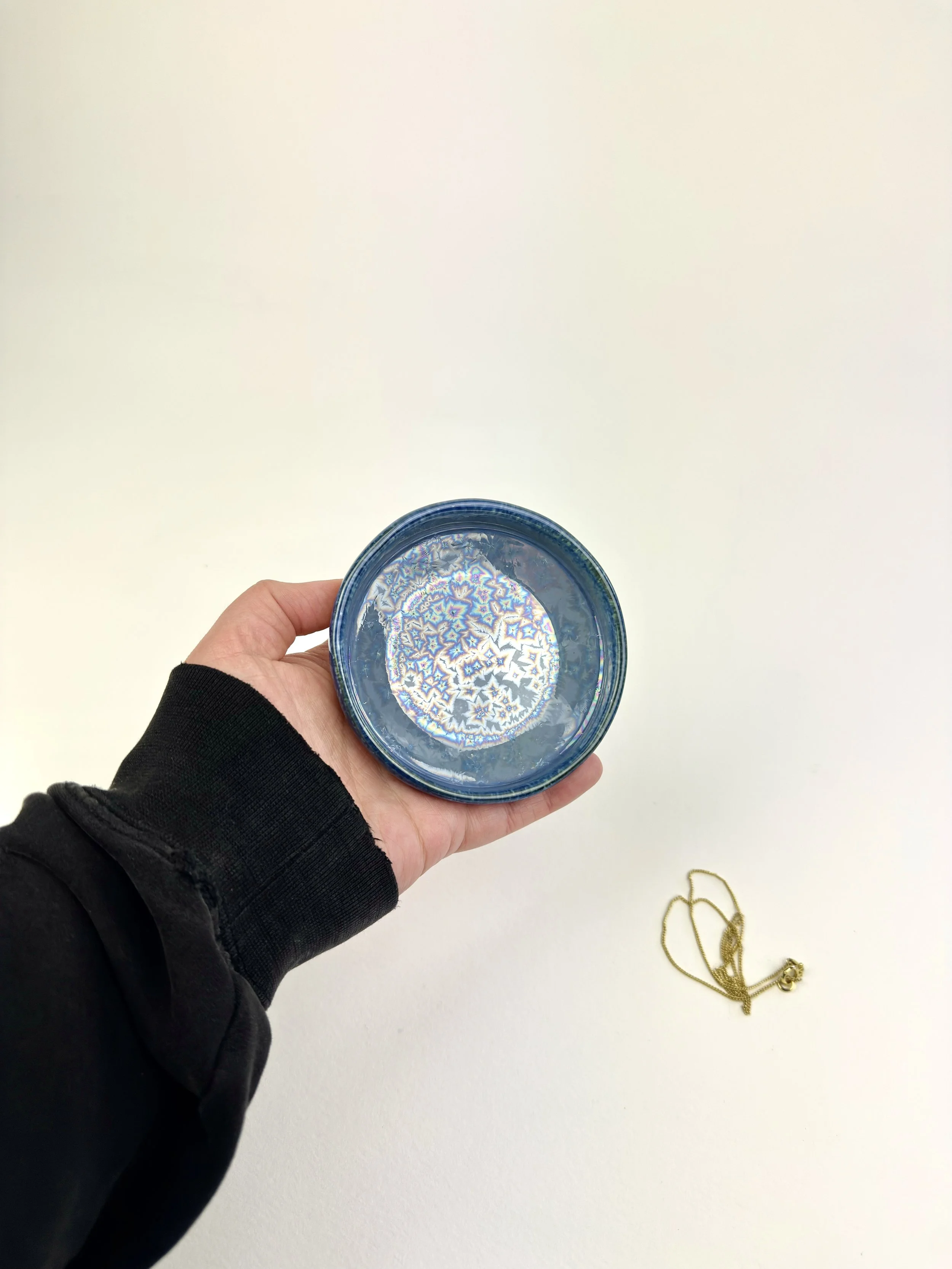 Galactic Blue Ice Jewelry Dish