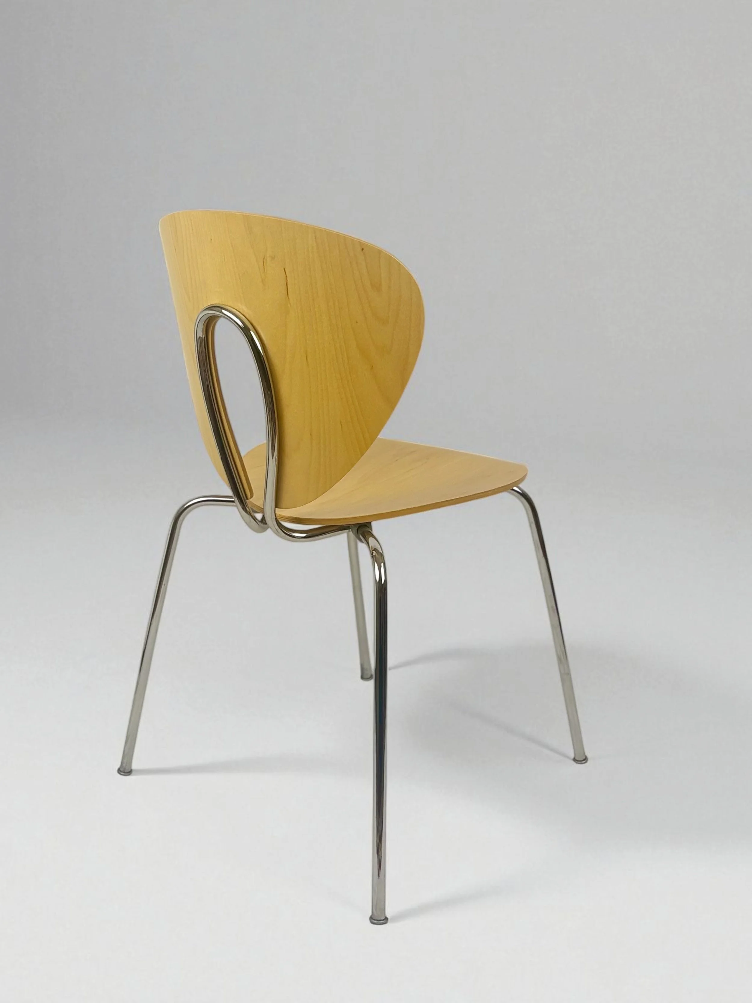 STUA Globus Chairs in Oak and Chromed Steel