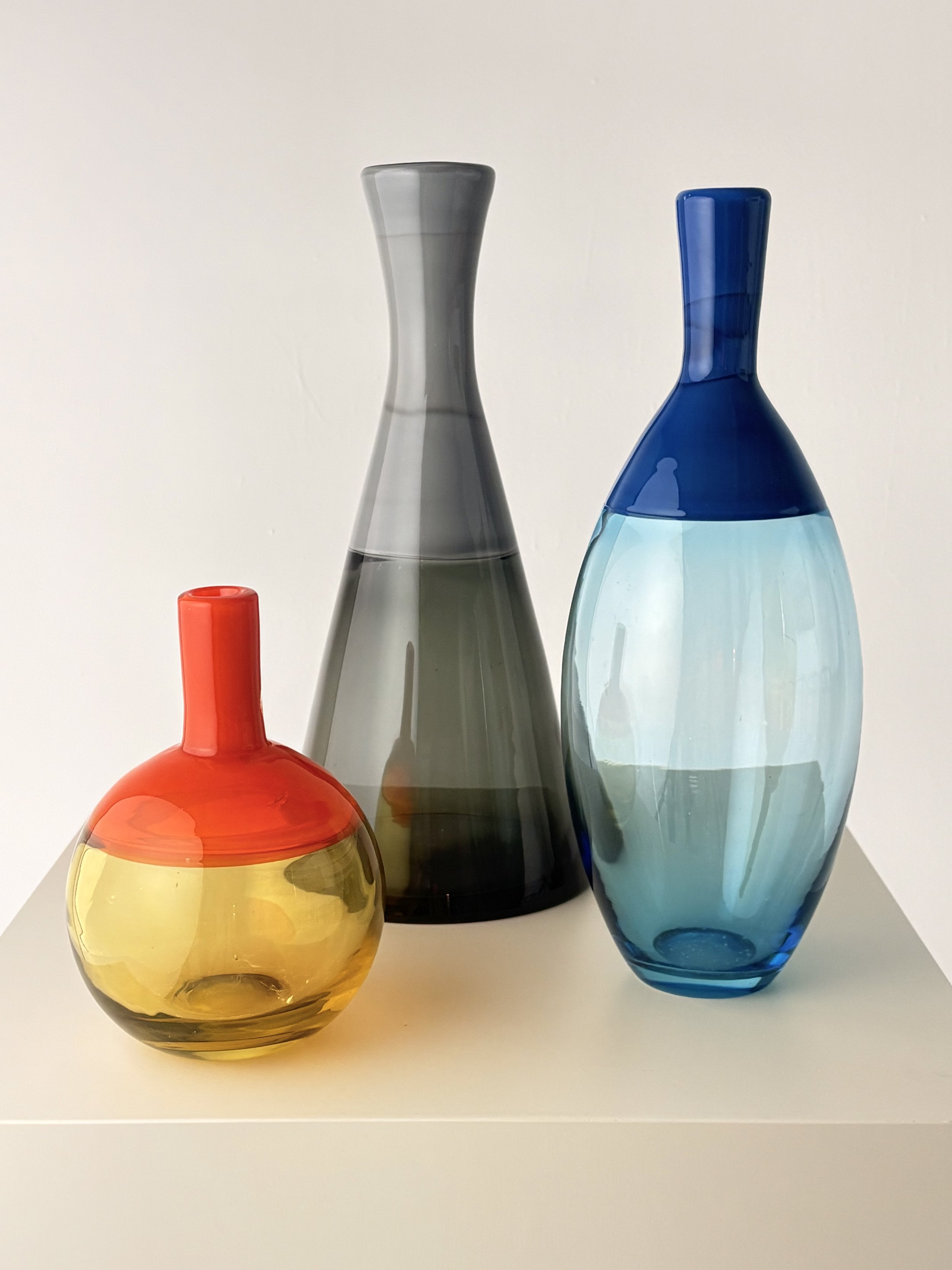 Vitreluxe for West Elm, Set of 3 art glass vases