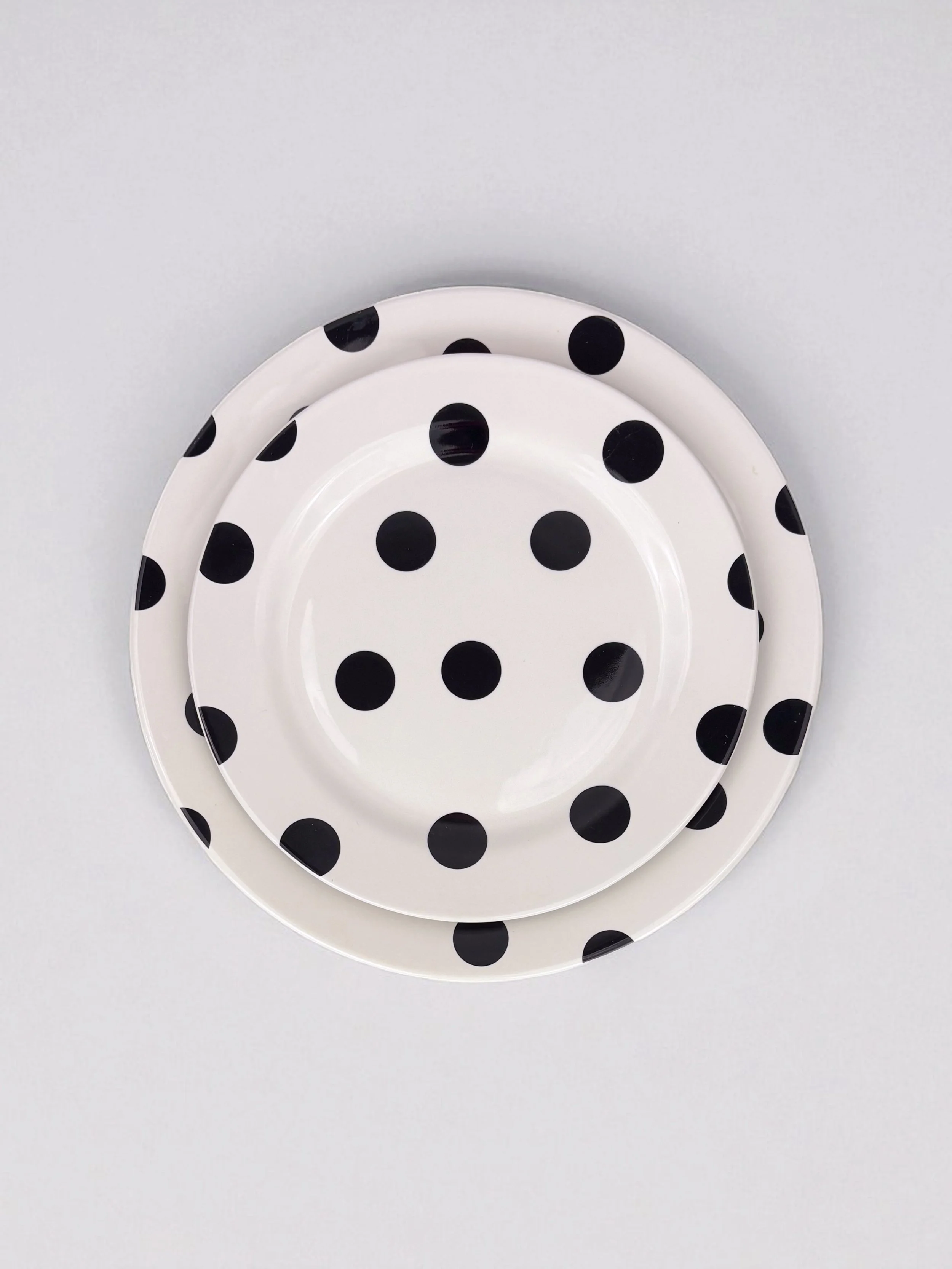 Image of Kate Spade Black and White Deco Dot Plates
