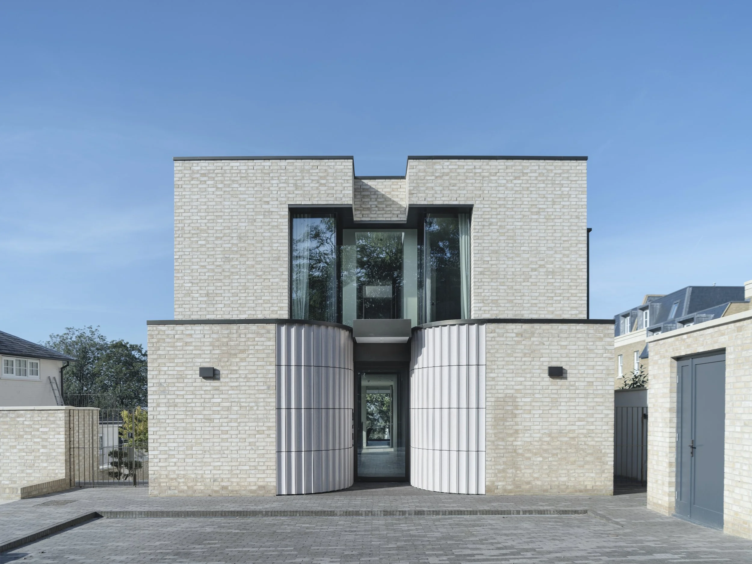 Crescent House - Wimbledon - Photoshoot and film location. Modern and brutalist design with neutral tones.