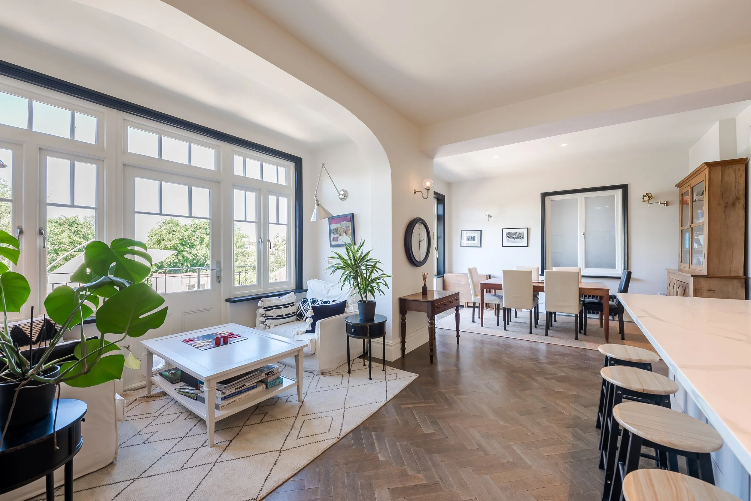 Becmead - Streatham - South London photoshoot and film location.  A colourful, Edwardian family home in Streatham, London. It has 4 bedrooms, 3 bathrooms, 1 loft space, 1 sitting room and 1 x spacious kitchen opening onto a patio and lawned garden. P