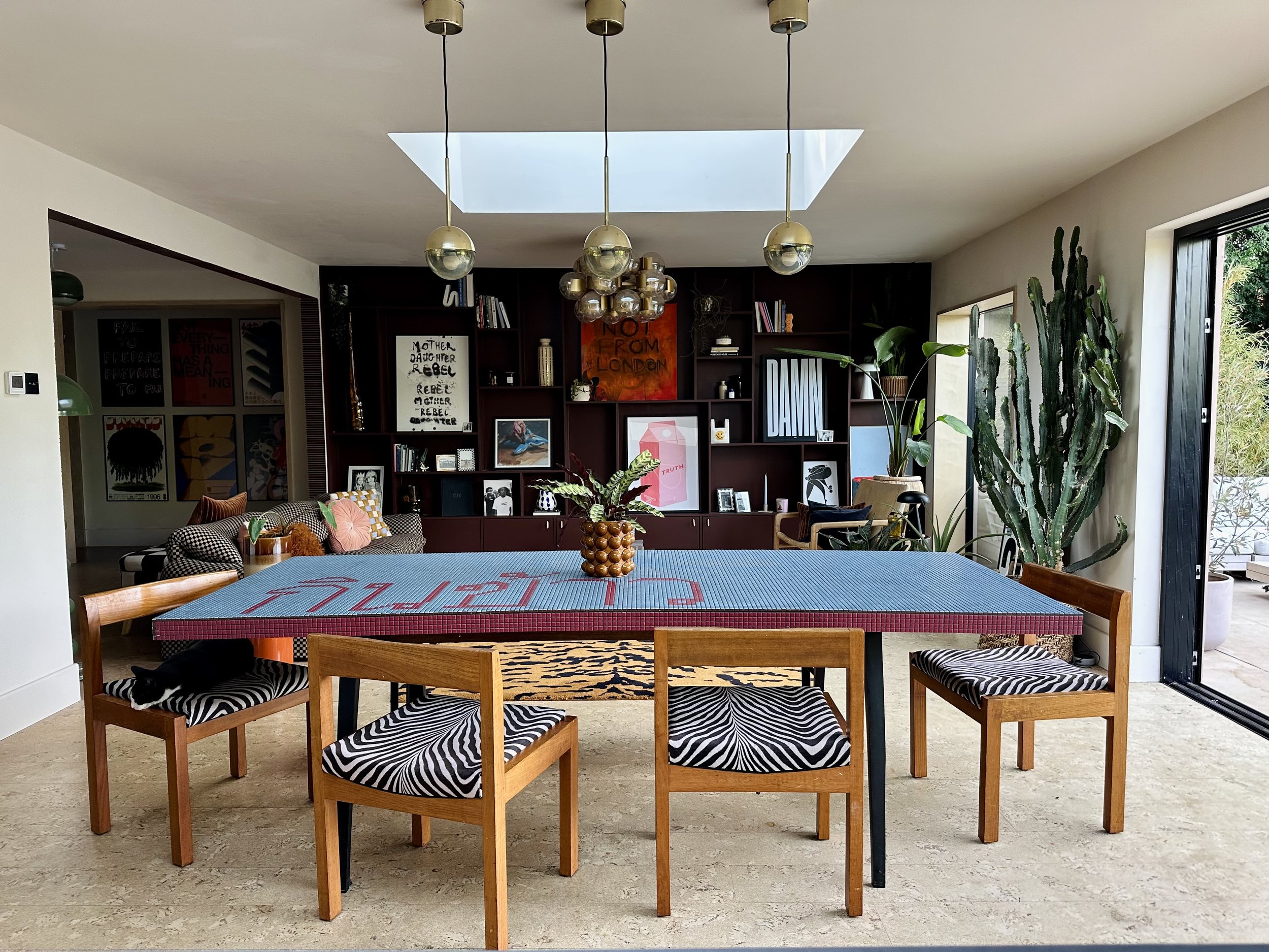 Pop House - photoshoot, film location UK, Farnham, Surrey.  Modern, colourful family home in Farnham