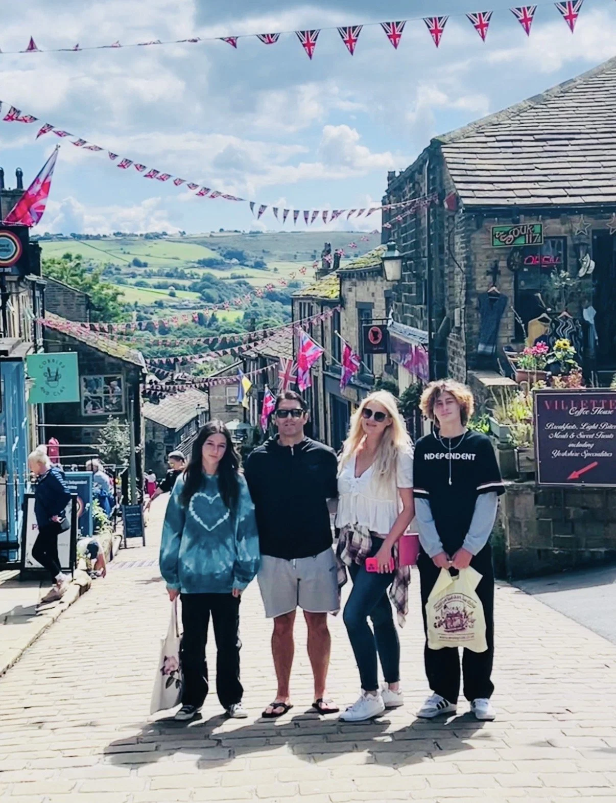 BizFix founder Oliver Smith with his family in England