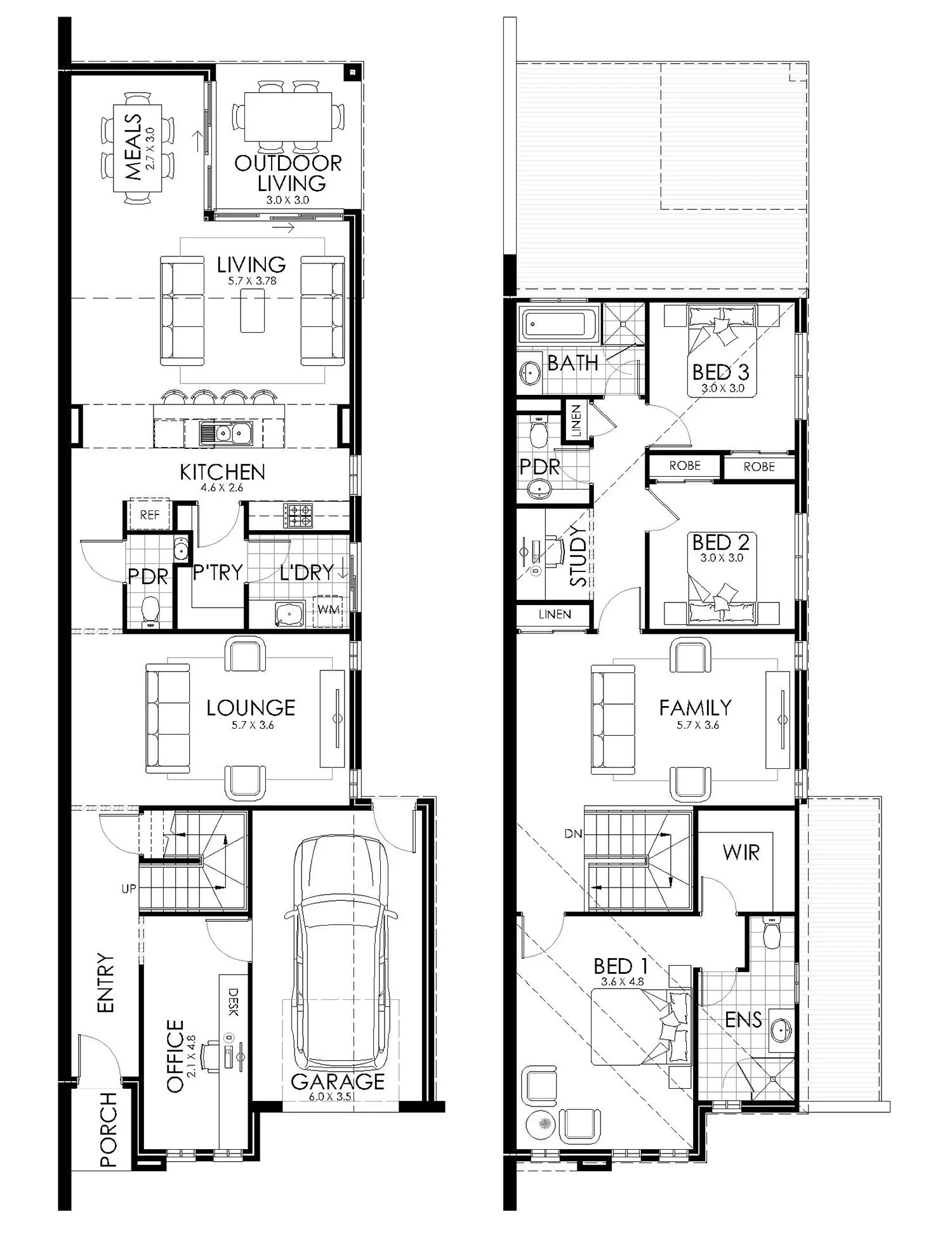 26' x 82' Dual Occupancy & Duplex Project Custom Home Design & Build - Vasteras (Right)