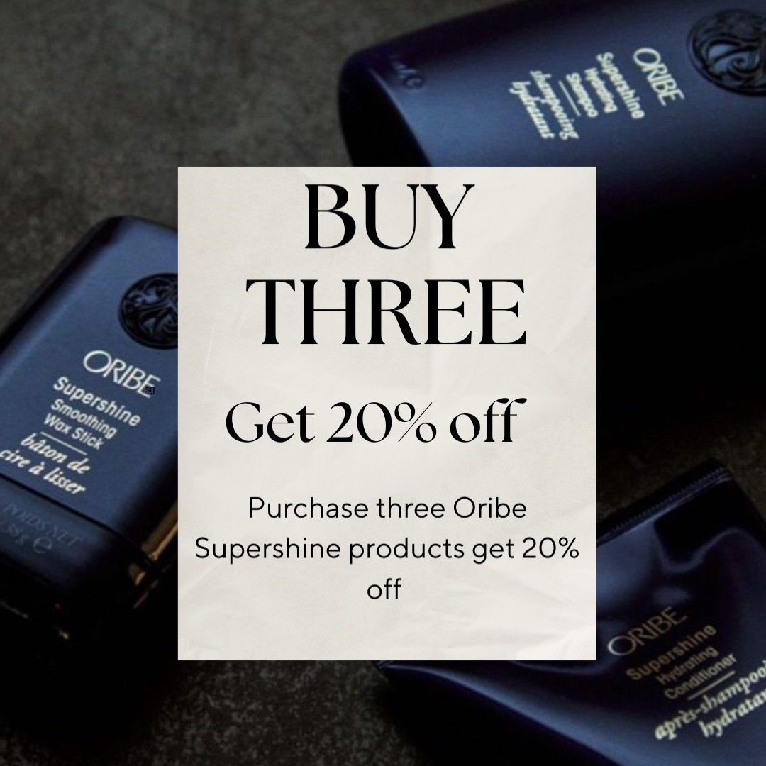 April Promo 🌷

Buy 3 @oribe SuperShine products get 20% off! 

Only at Arrow 🏹

#oribedenver #denverhair #denverhairsalon #denveroribesalon