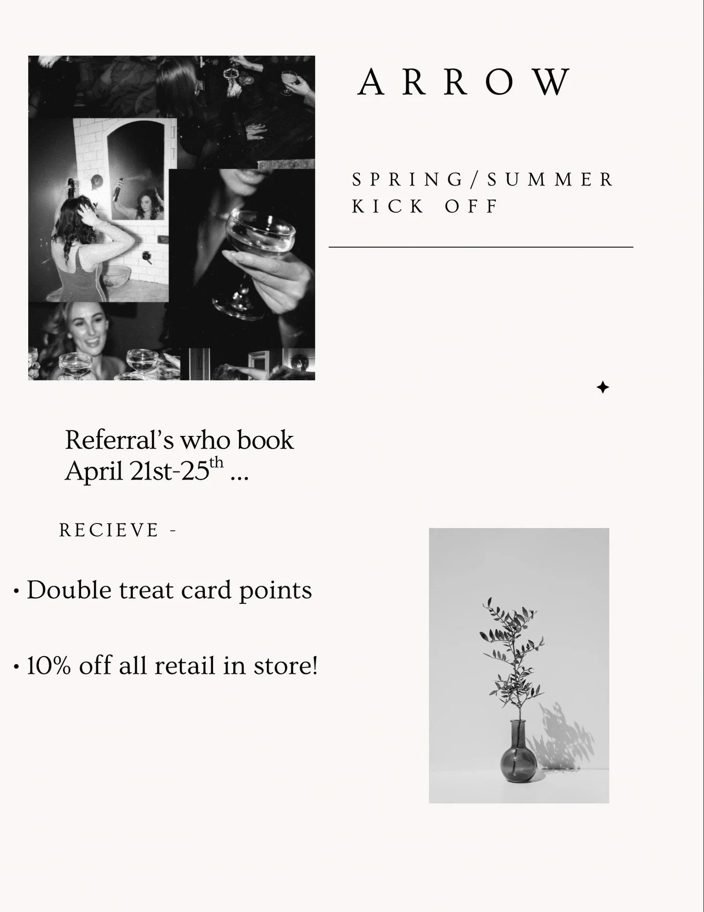 ARROW BEAUTY SPRING &amp; SUMMER  SPECIALS FOR APRIL 🌸 

Swipe to see what your stylist has to offer ✨ 

#denverhairsalon #denverhair #denverhairstylist #denverhaircolor #denverhairextensions