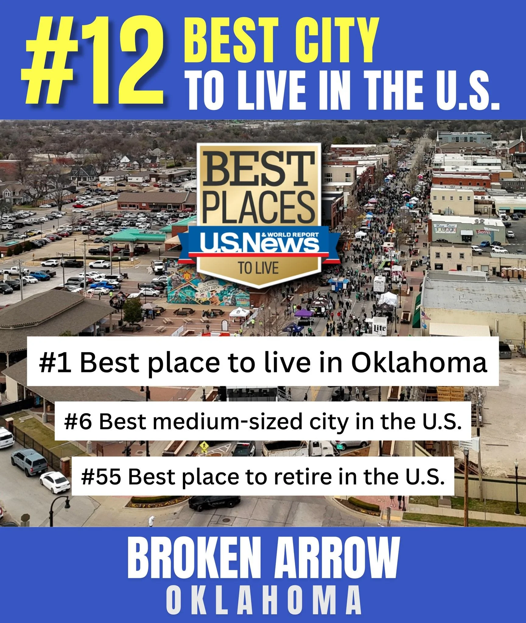 Broken Arrow, Oklahoma Earns National Recognition as a Top Place to Live