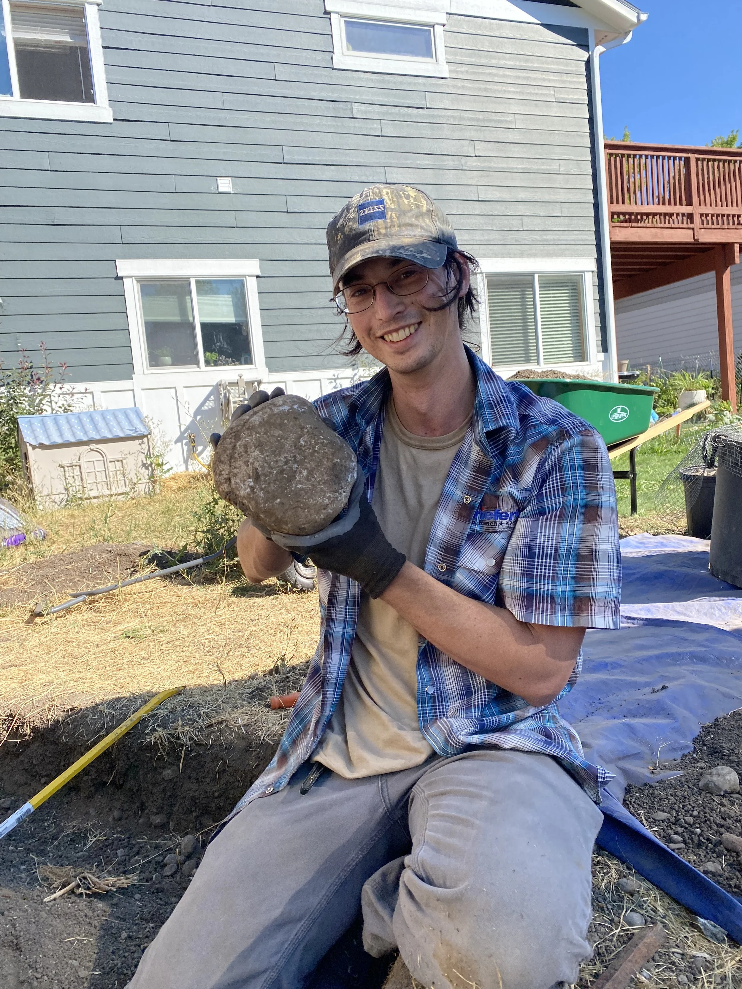 Oliver with a rock. 
(Pt. 1)