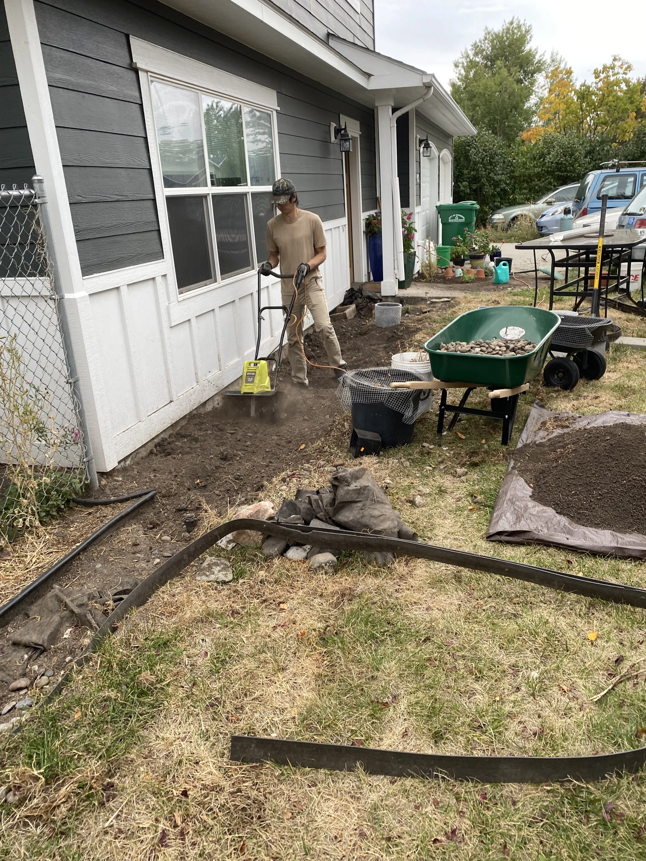PSA: Tillers are NOT designed or built to remove rocks from heavy soil! (but they kinda' work. Until the driveshaft snaps...)