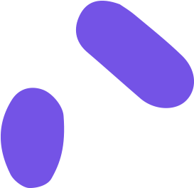 Two purple shapes.