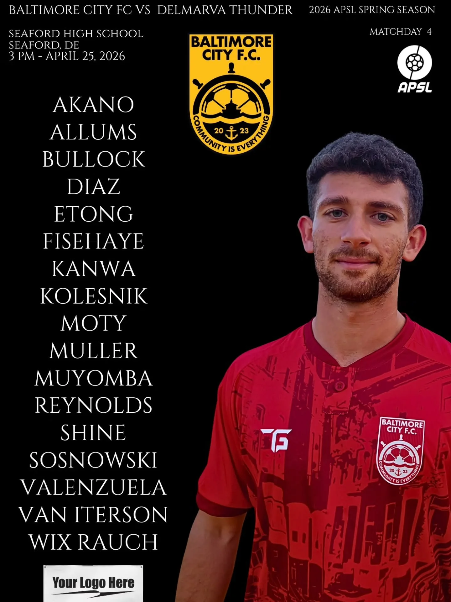 Big road match in the @apsl.soccer today! Catch us on @bay2broadfooty &amp; @delmarvasportsnetwork at 3pm today!