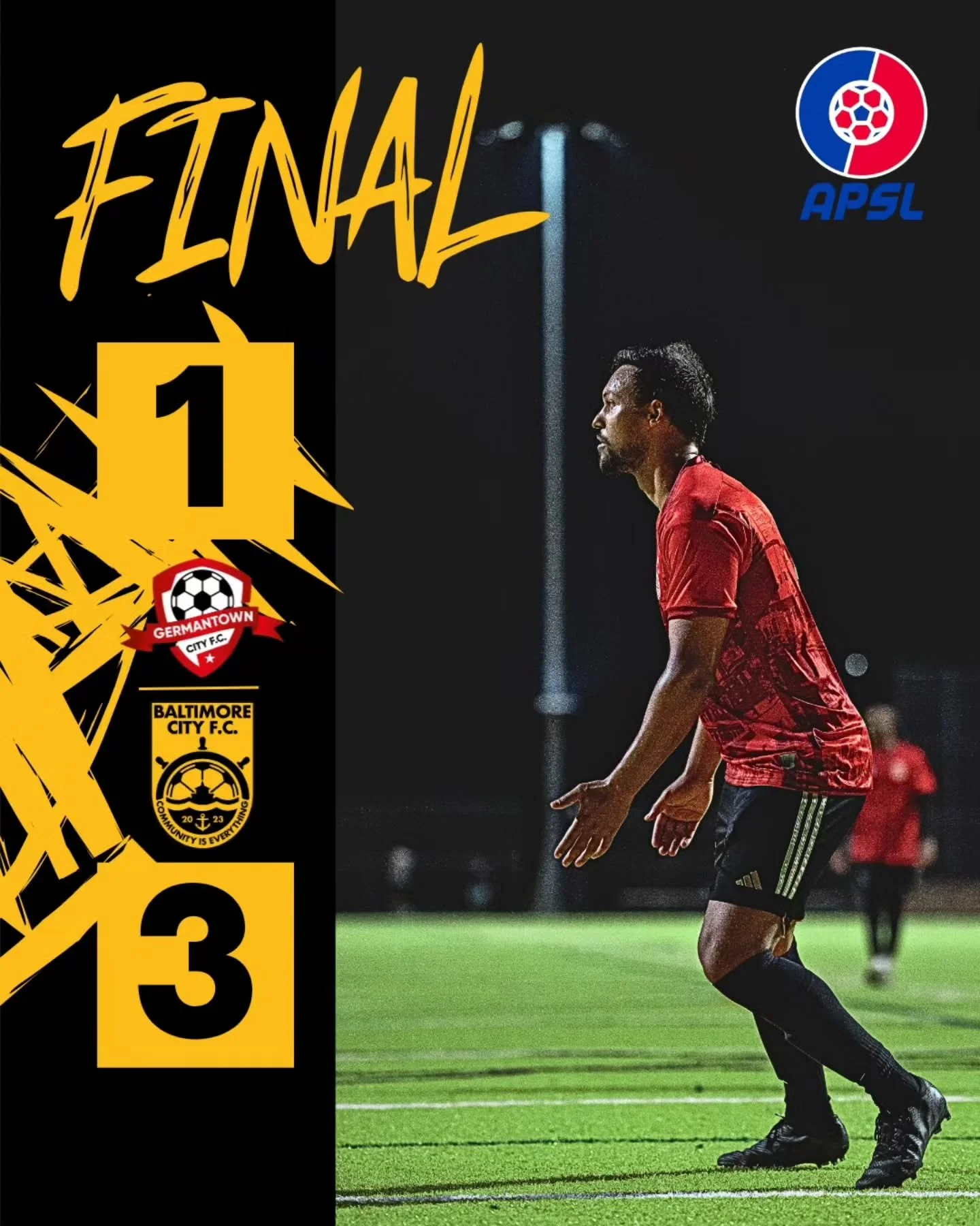 Big dub thanks to the big dub! One big step closer to the end goal. @apsl.soccer @thegoalfactorymd