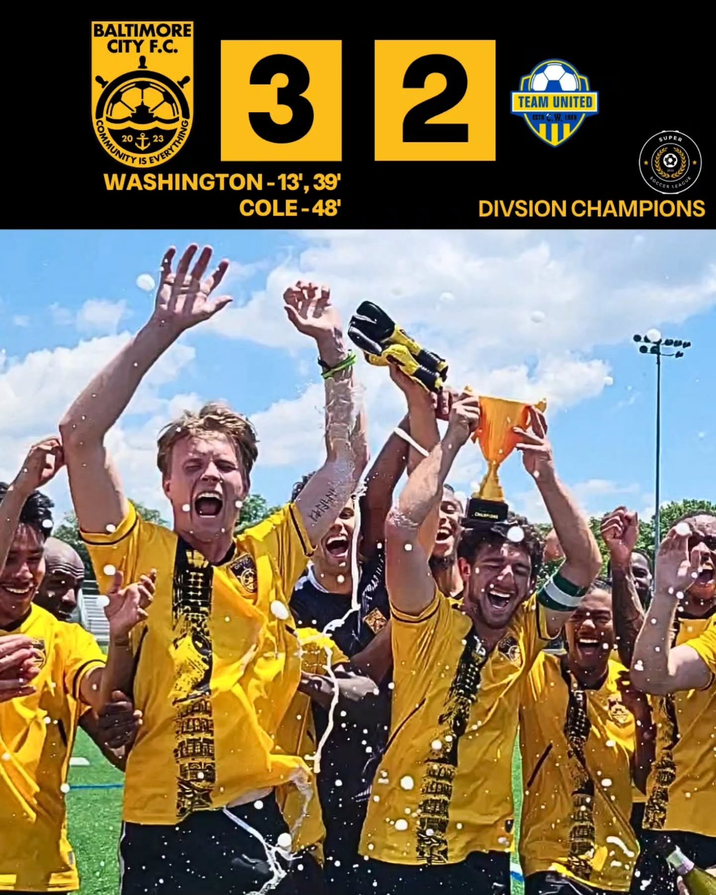 Division Champs! 🏆 @supersl_official playoffs next!