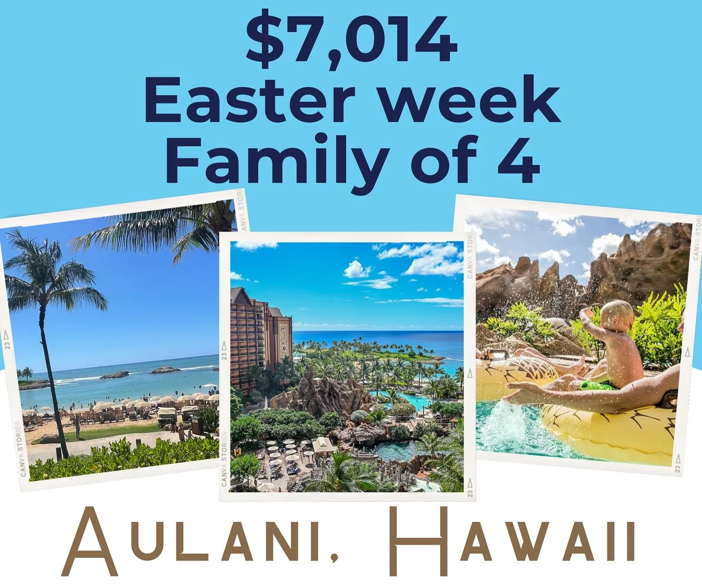 Comment AULANI26 for the link 

Skip the gifts. Wrap a Hawaii vacation for Christmas! 🎁✈️

If Aulani has been on your family&rsquo;s wish list, this is the moment to turn it into the Christmas surprise they&rsquo;ll talk about all year.

Easter week