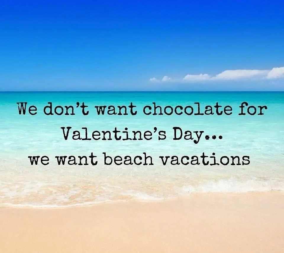 Roses are red, chocolates are fine&hellip; but sipping cocktails on a beach sounds divine! ☀️🏖️ Tag your Valentine and drop a 🌊 if you&rsquo;d rather get away than get candy! 

#beachgirl #galentinesday #girlmath 
#relatable #Traveluxe