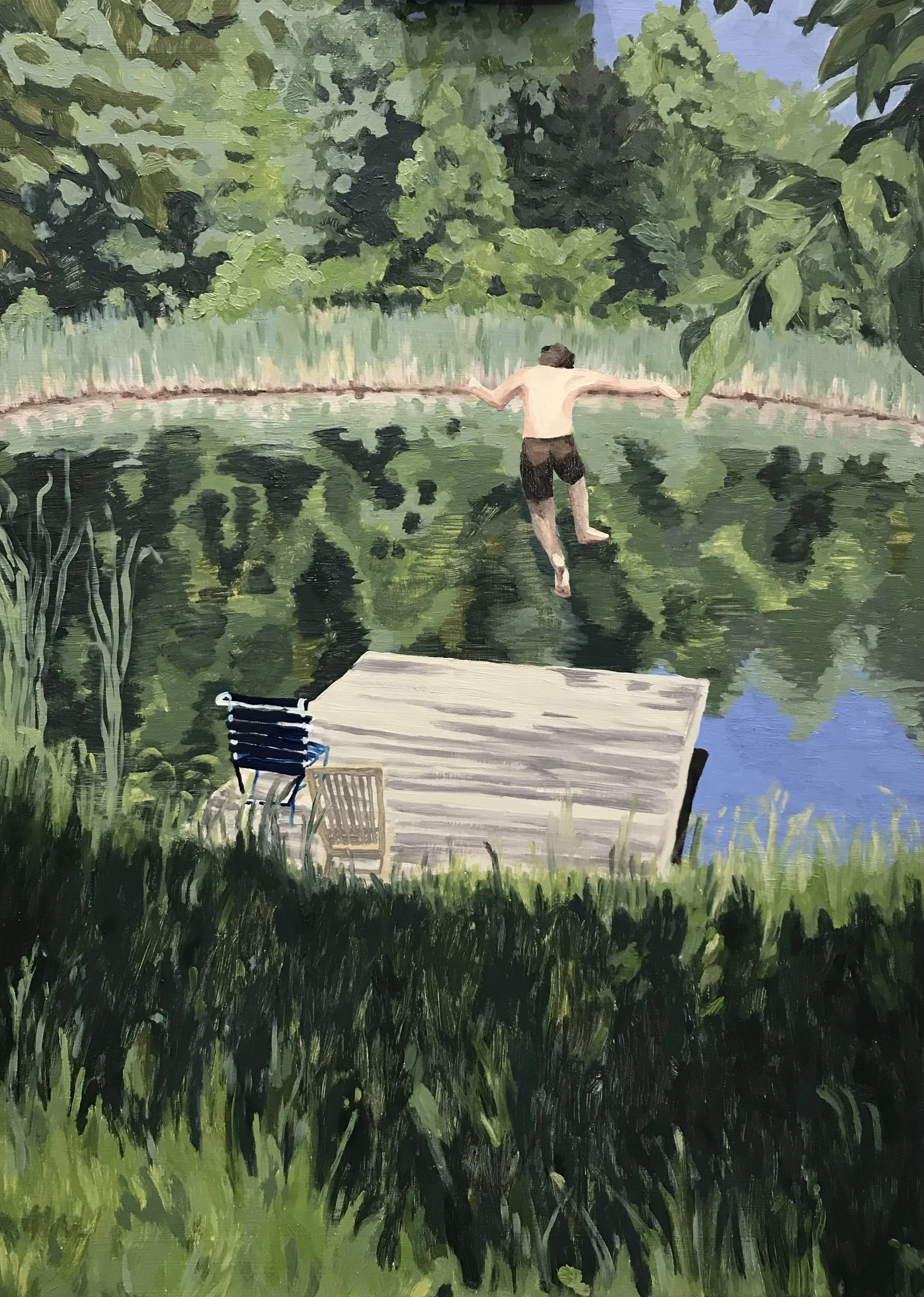 'waldron pond'
2023,
oil on board