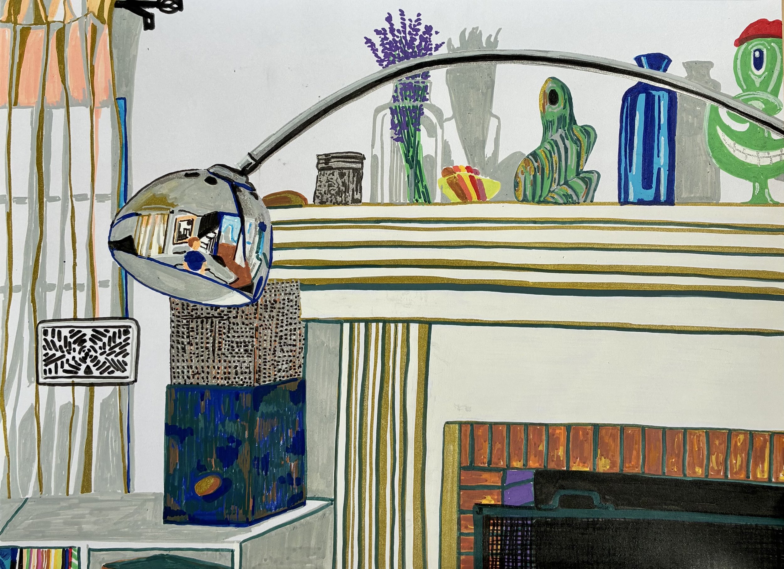 'Maisy & Emmett's', paint pen on paper