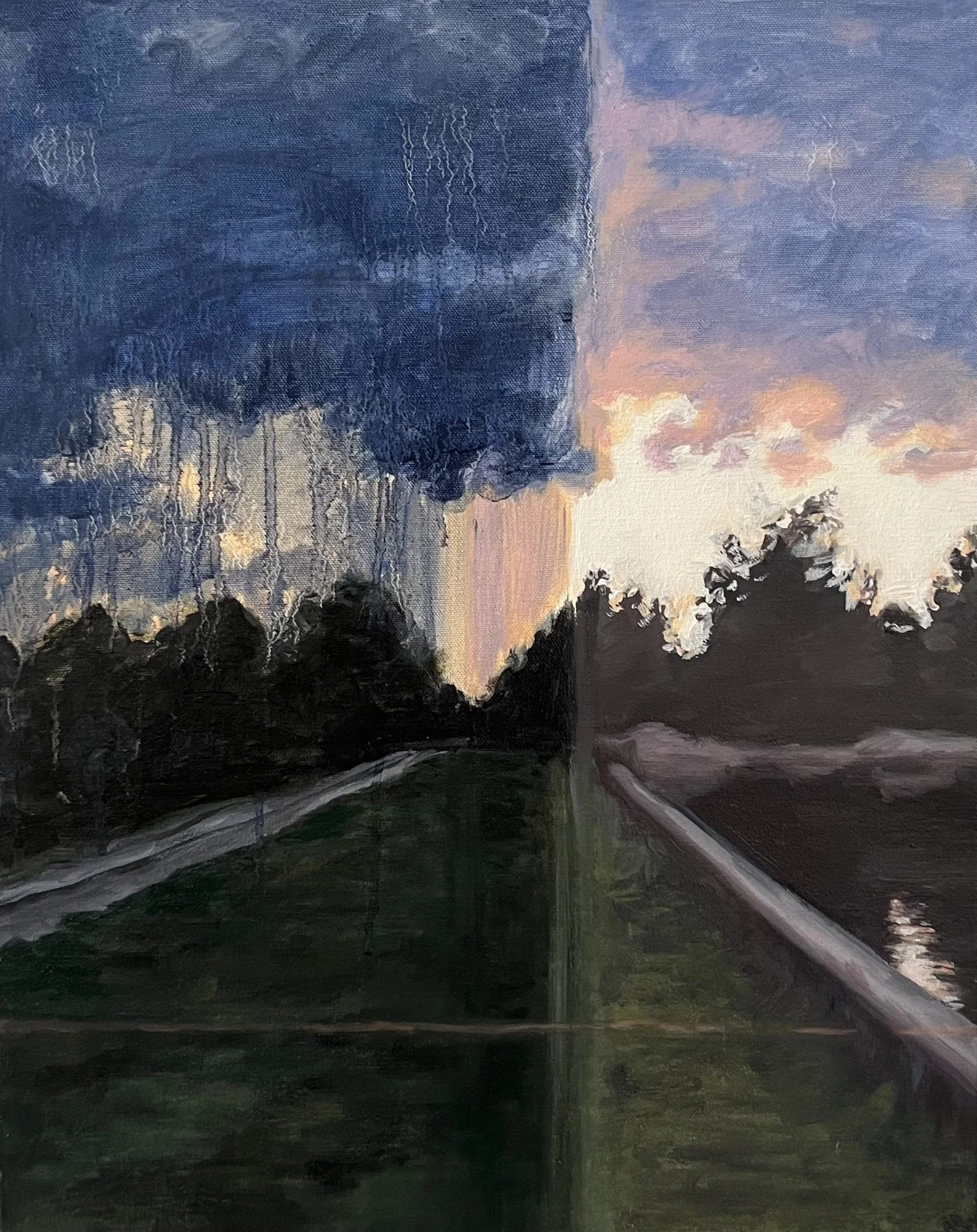 'thunderstorm at lake paran'
2023,
oil on canvas