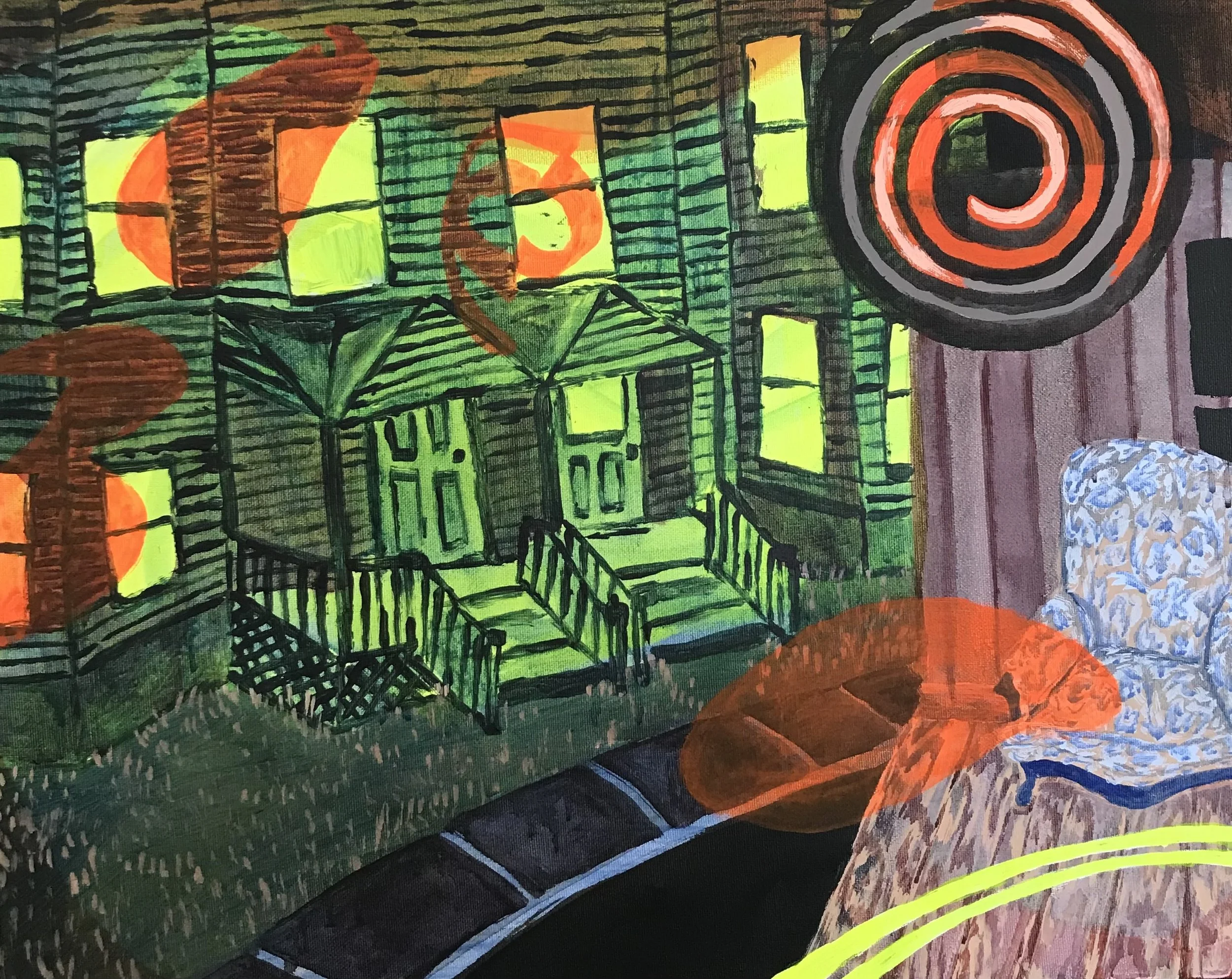 'north adams in neon'
2022,
acrylic on canvas
