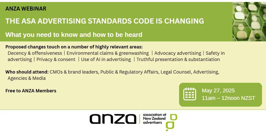 ANZA Webinar - The ASA Advertising Standards Code is Changing