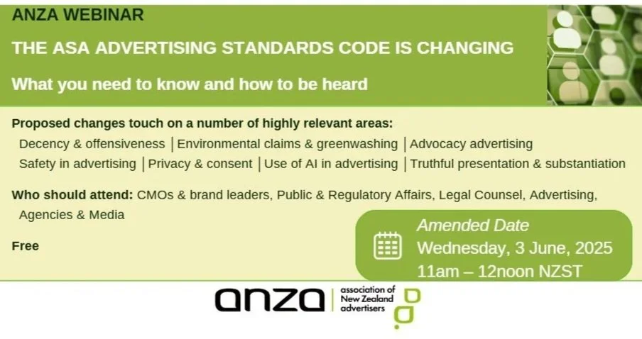 ANZA Webinar - The ASA Advertising Standards Code is Changing