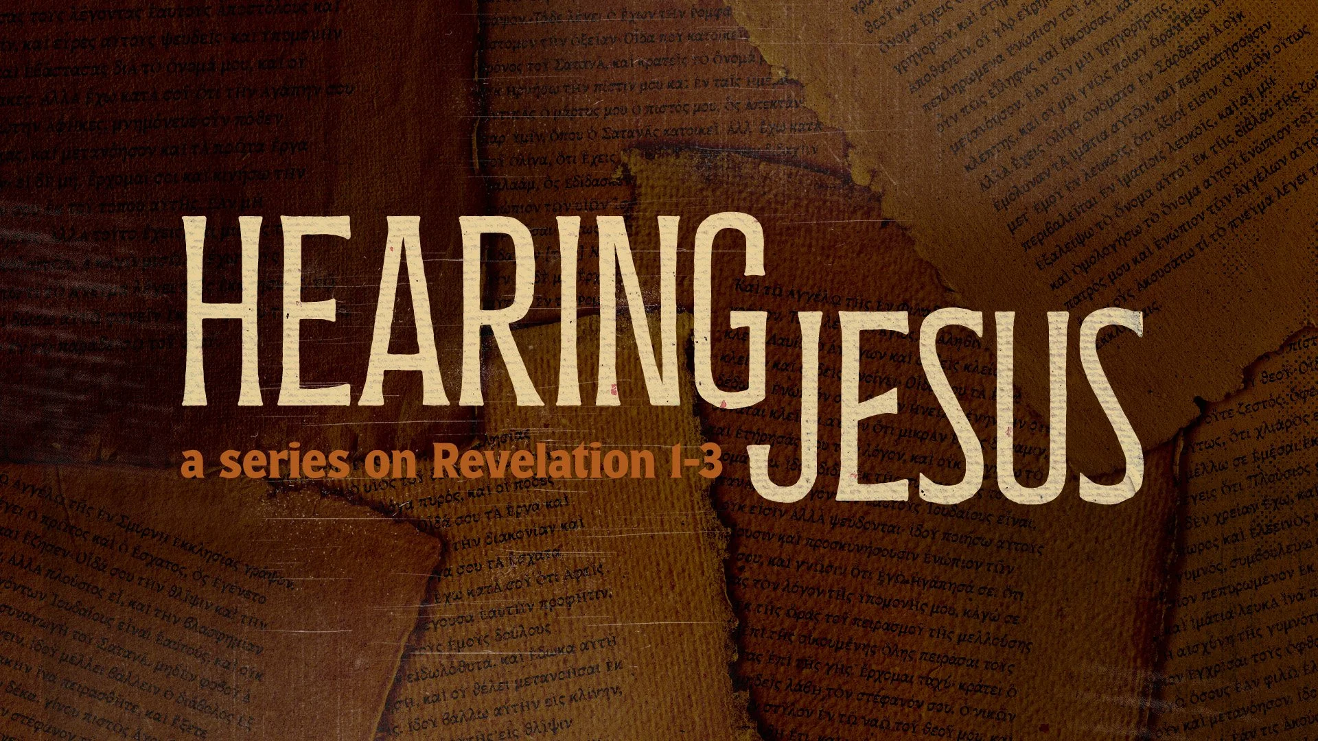 Hearing Jesus - W1