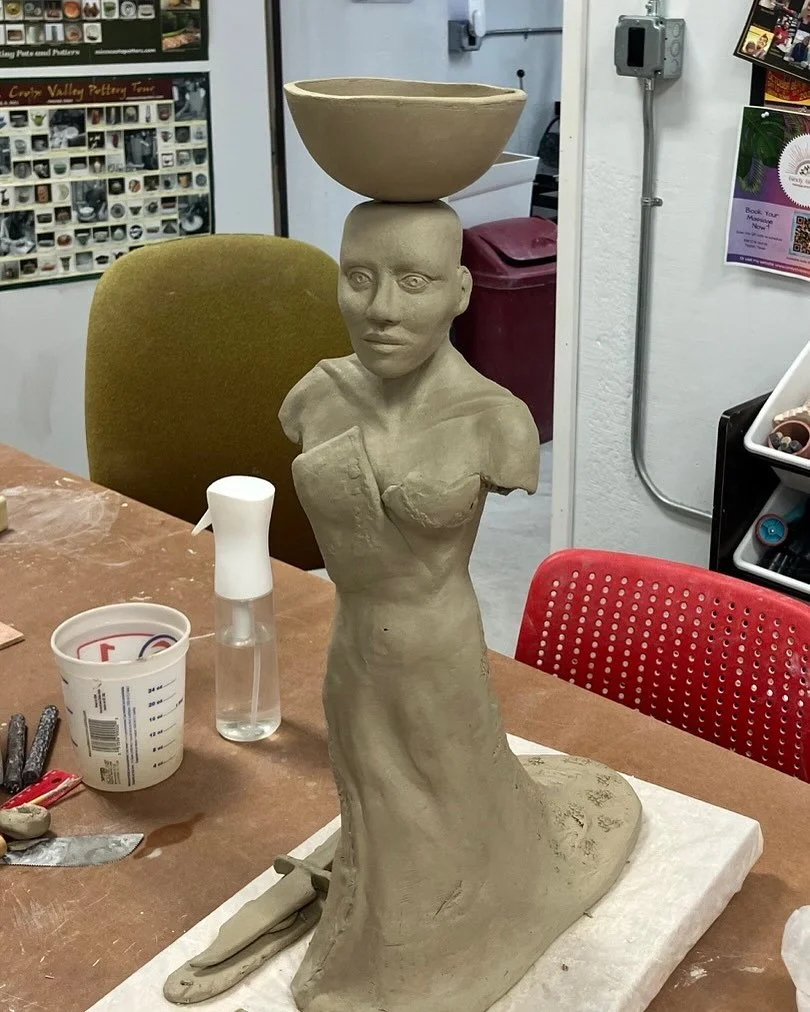 Almost ready for bisque firing 🧡🙏🧡💐