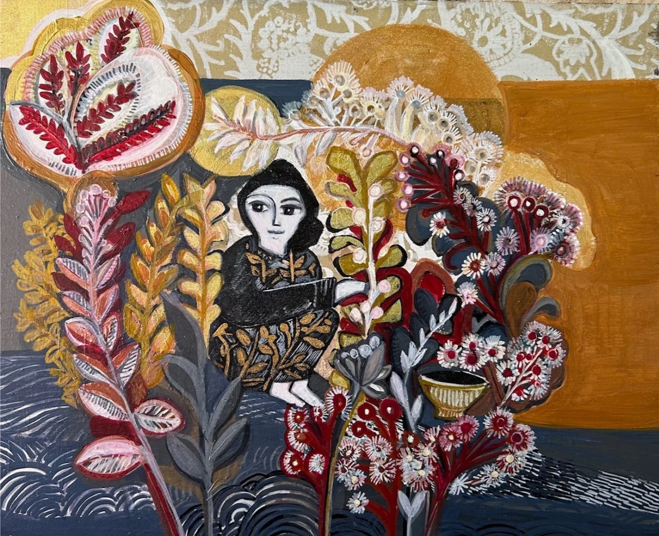 Slavica Zivkovic -
"By the river I will wait for you" -
Mixed media