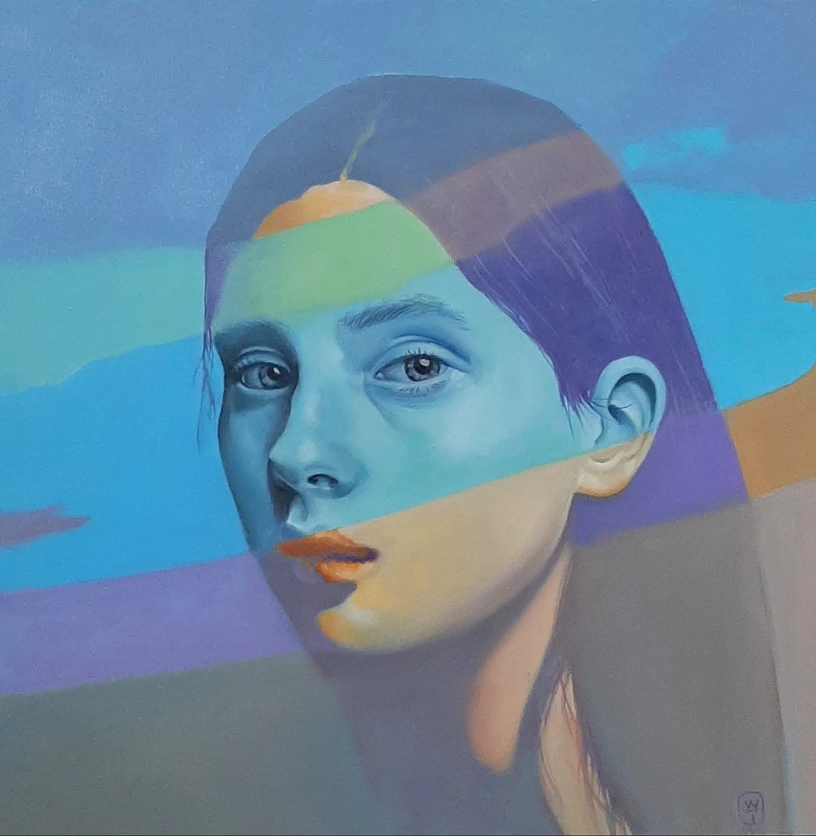 Wendi Toohey - "The Gaze" - Oil on canvas - 410 x 410mm