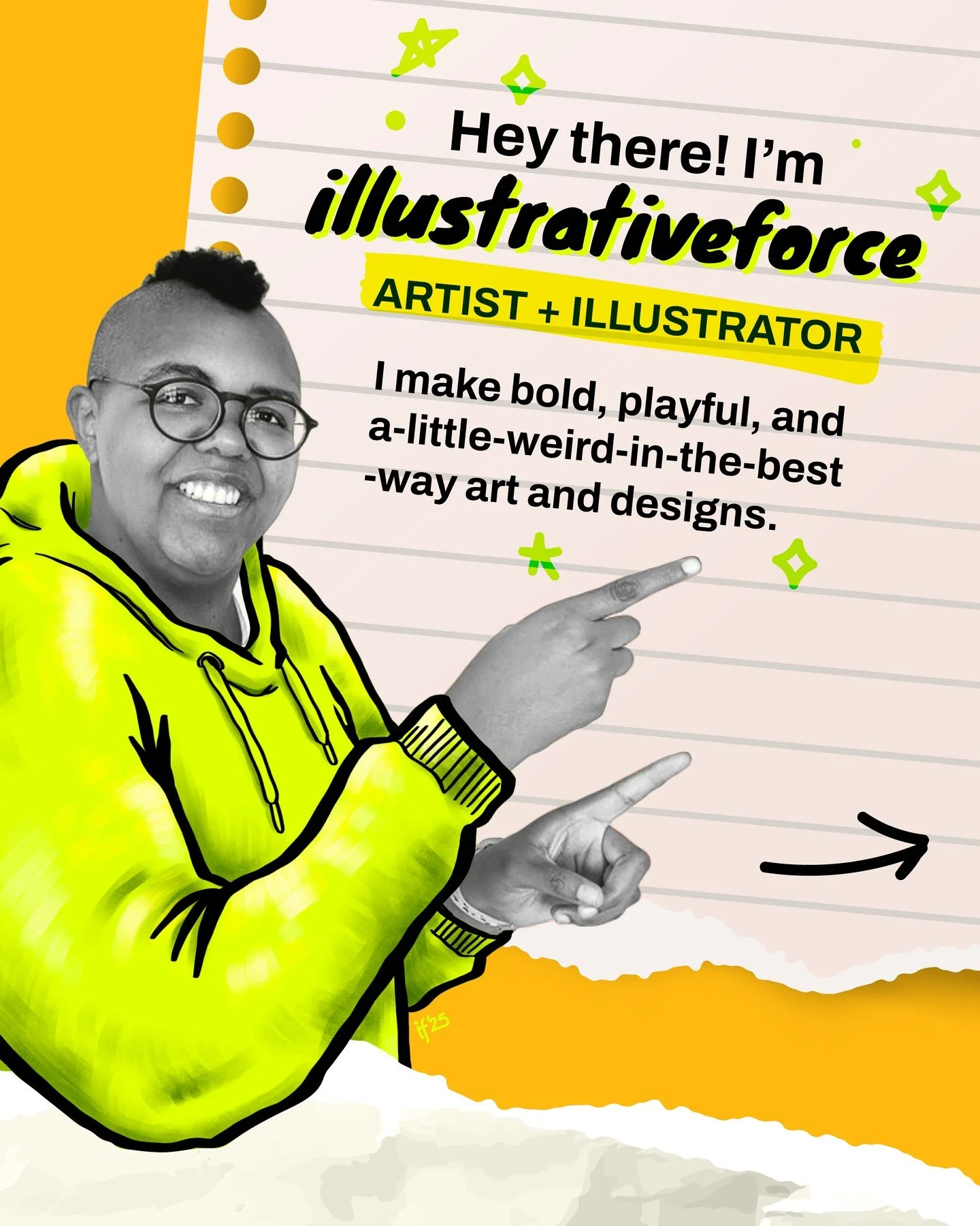 Hey every one, I&rsquo;m Krystin a.k.a. IllustrativeForce. 👋🏾
I&rsquo;m an artist + illustrator who lives for bold ideas, cool details, and designs that actually draw you in for a closer look.

Things I like to work on:
📦 Packaging that jumps off 