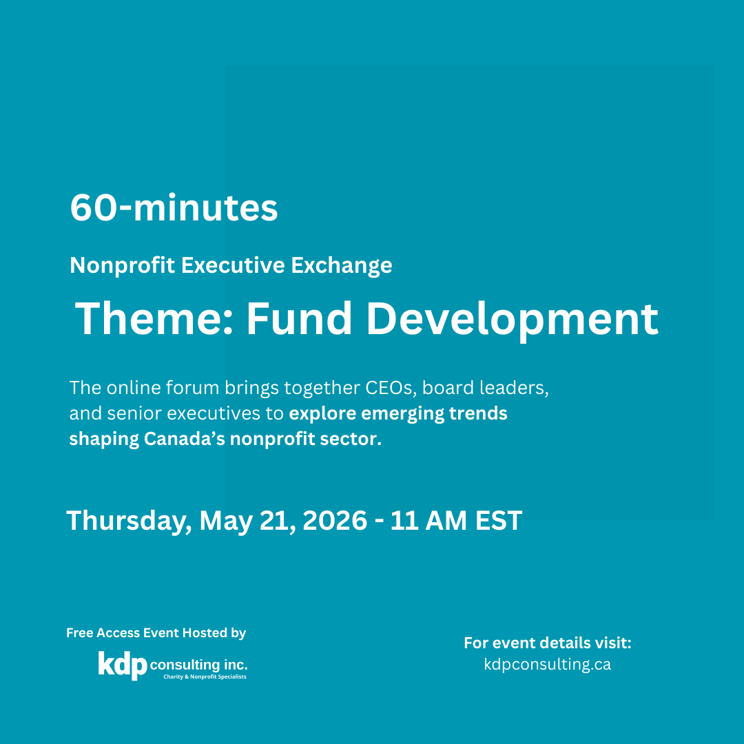 Fund Development Discussion | Nonprofit Executive Exchange | KDP Consulting Inc