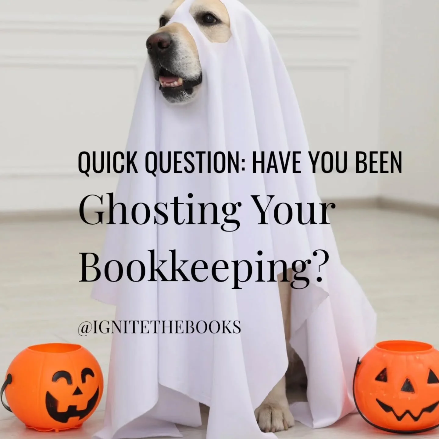 Consider your bookkeeping GHOSTED if:

👻 you haven't categorized your transactions from the past few months

👻 your accounts haven't been reconciled in a while

👻 you can't remember the last time you ran up-to-date financial reports (or you can, b