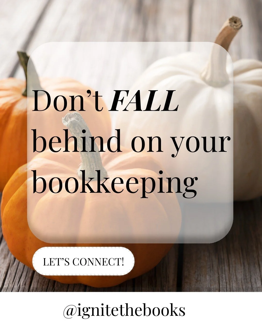 Here's why fall is the PERFECT time to hire a bookkeeper for the first time! 👇

My business really ramps up starting in December, which means I don't always have a lot of time to onboard new clients ⏰️

And when do most new clients reach out to get 