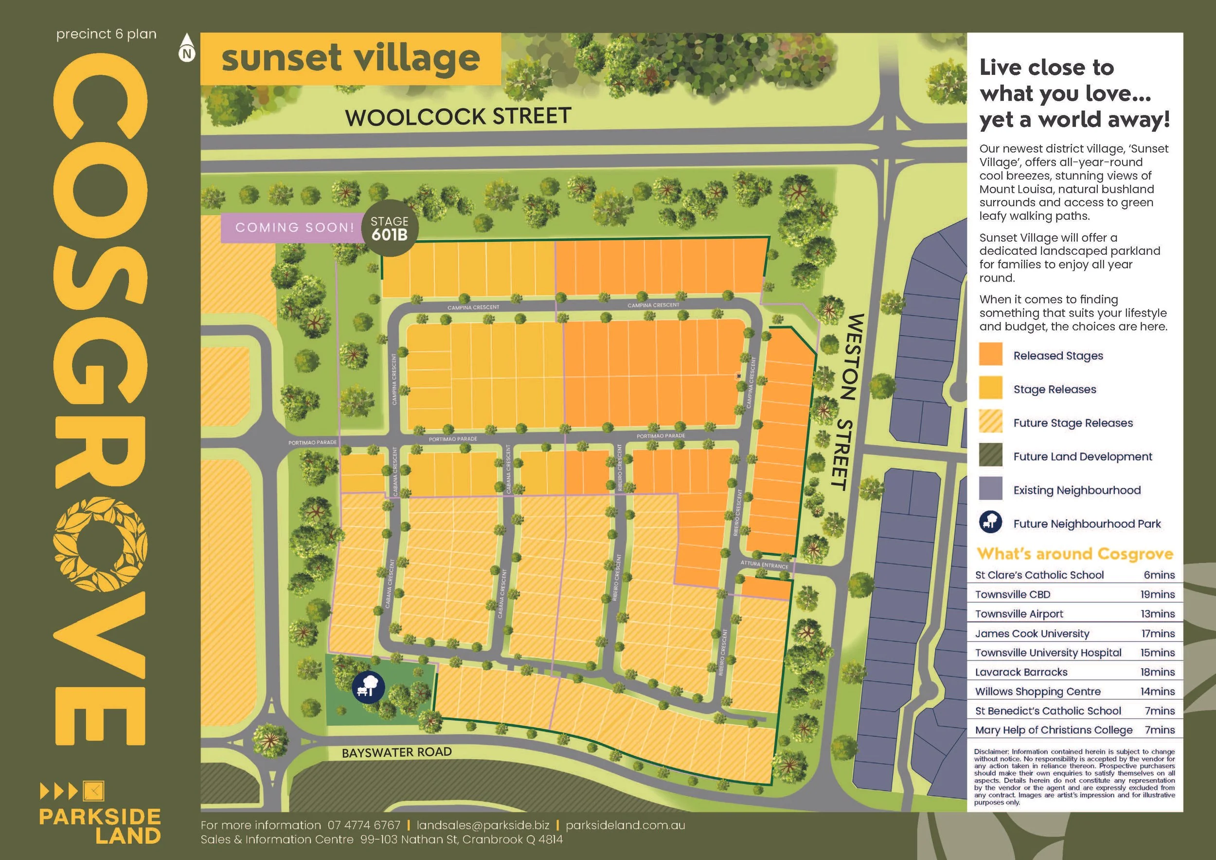Coming soon Sunset Village Stage 601b Cosgrove