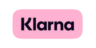 Klarna logo on a pink background.
