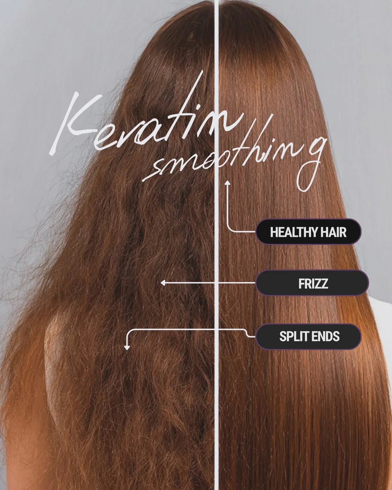Smooth. Silky. Effortless. ✨
Our Keratin Smoothing Treatment is designed for the woman who wants hair that moves &mdash; not fights back. This luxury treatment tames frizz, enhances shine, and makes styling effortless for up to 3&ndash;5 months with 