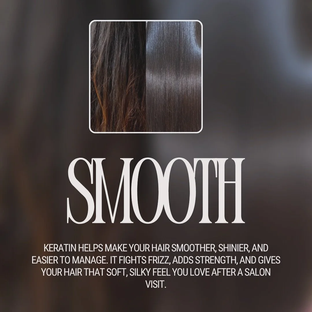 Good hair days start with smooth, shiny, frizz-free strands! ✨

Our keratin treatments help strengthen your hair, seal in shine, and make styling effortless. Perfect for anyone who wants that &ldquo;fresh blowout&rdquo; look to last all week.

Book y