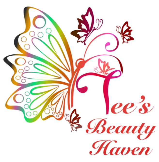 Colorful butterfly with decorative text saying 'Feel Beauty Haven'.