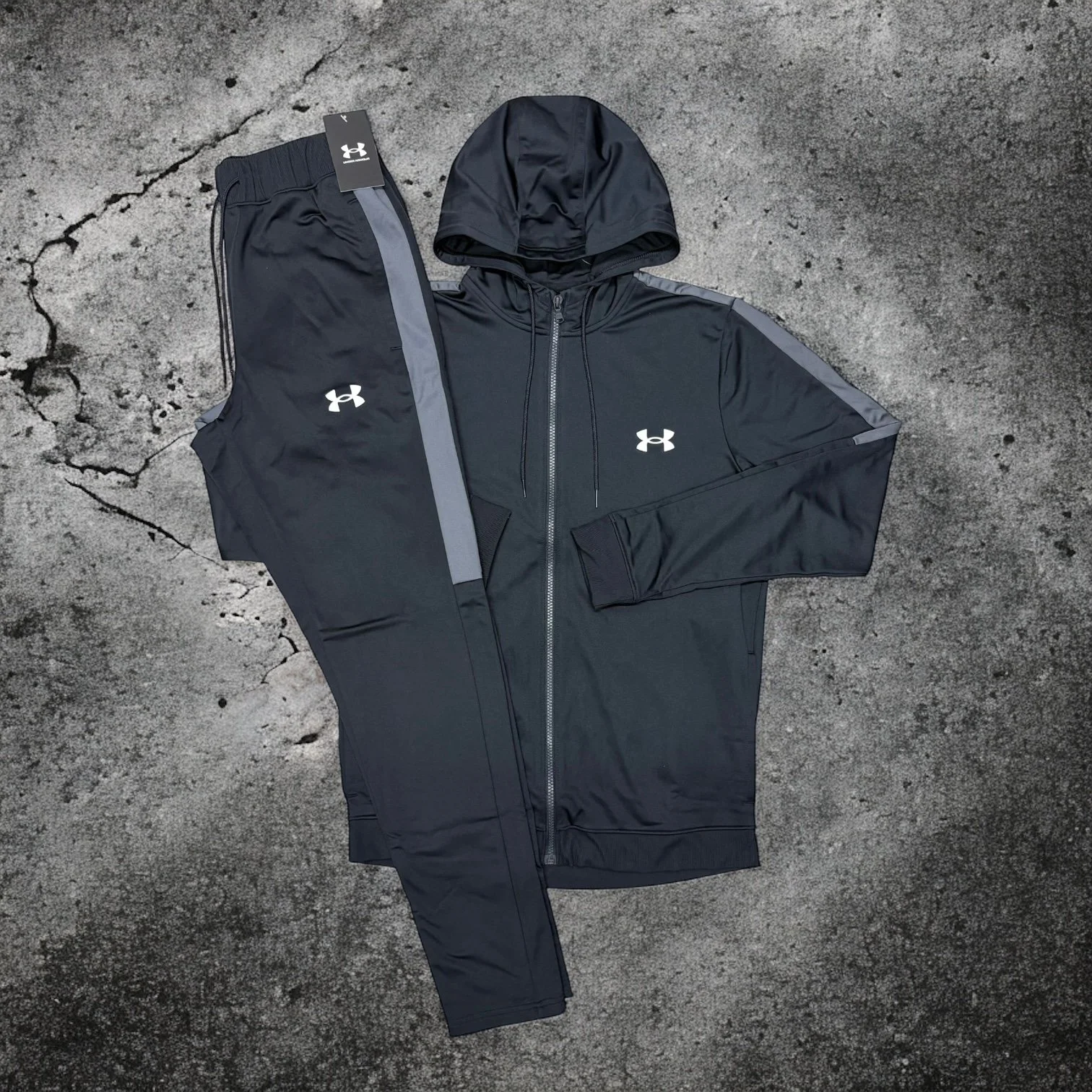 Under Armour Tracksuit (Grey/Neon)
