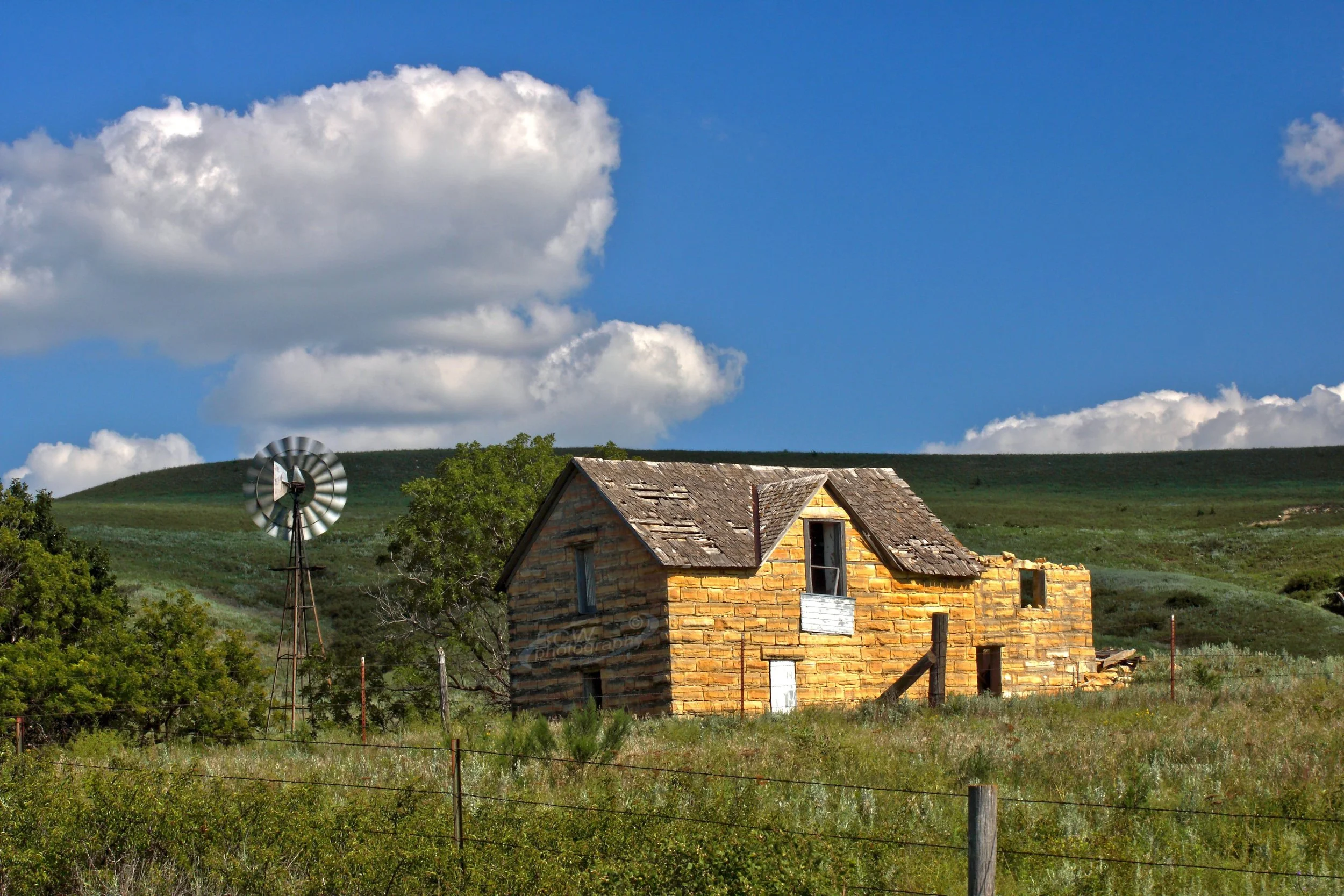 Old Farmhouse near Wilson Lake, KS