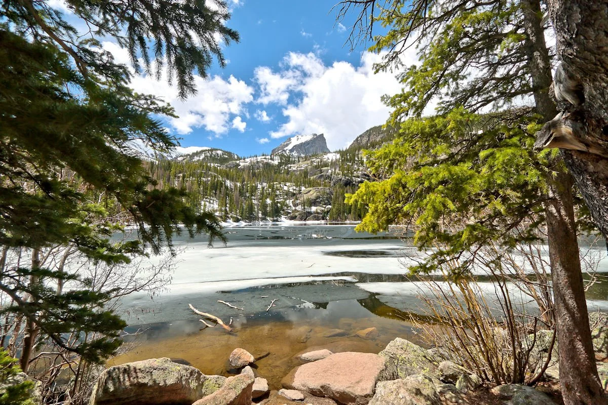 Hallett Peak in Springtime - Rocky Mtn NP