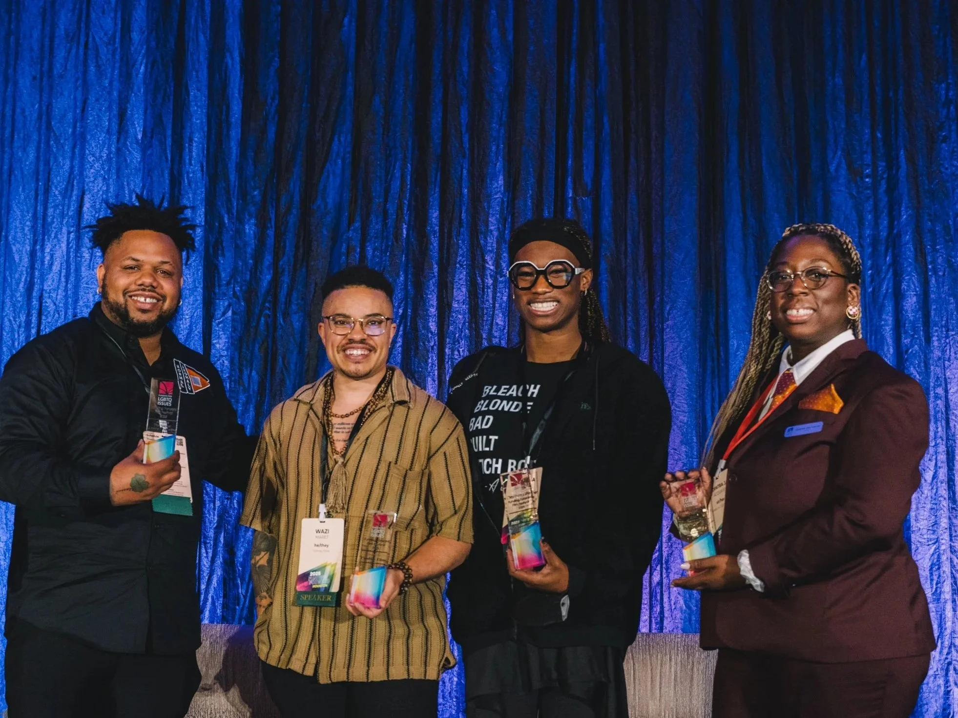 Unbothered Constellation Film Creators and Artistic Director (In order shown, Ian, Wazi, Michaela and Cleopatra Jach Acquaye)