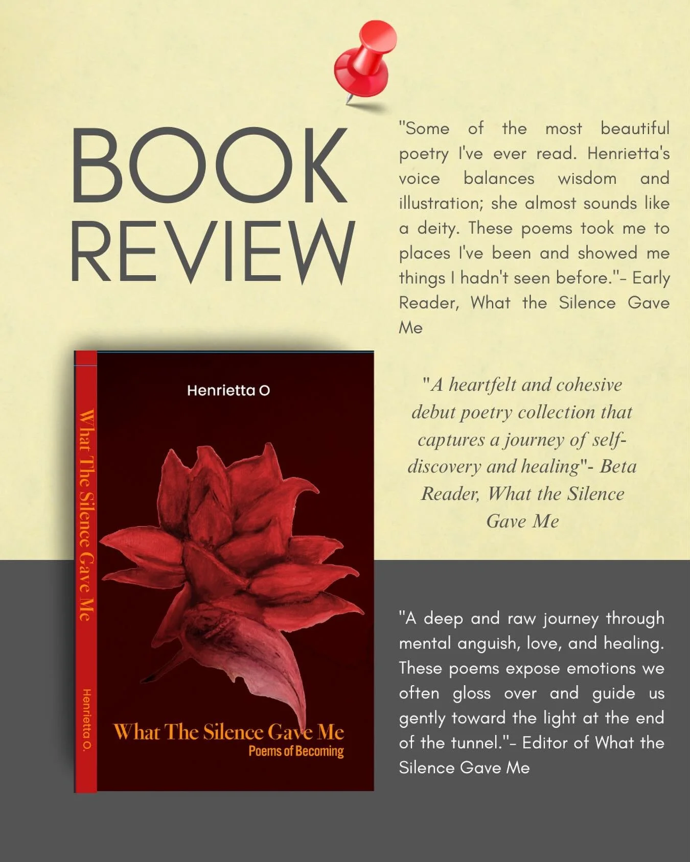 Check out What The Silence Gave Me- hardcover