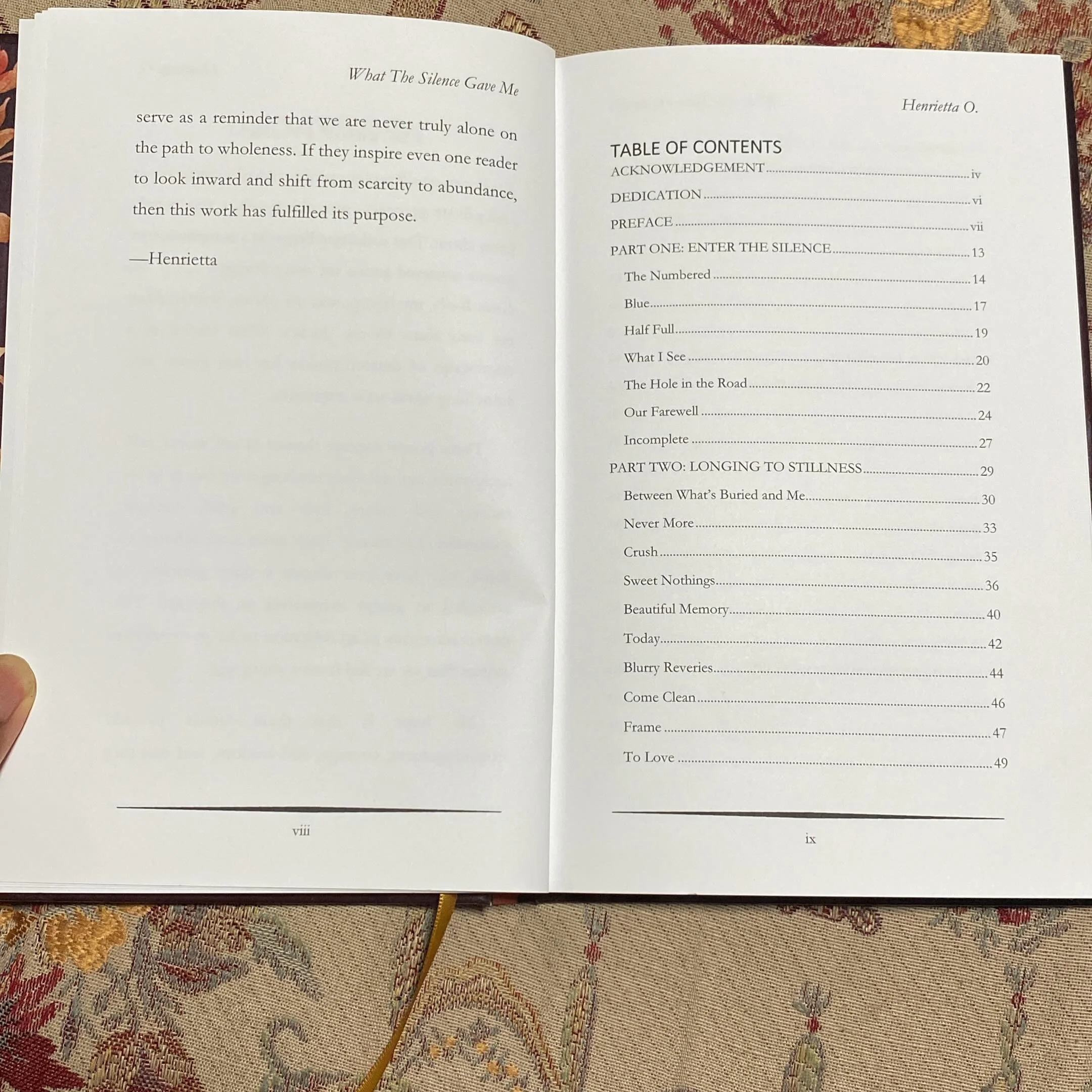 I am still in disbelief that this collection exists. Everyday I am reminded what it truly looks like to choose myself in every lifetime, the wholeness I feel each time I reach for my collection is one that even I a writer will never comprehend. It to
