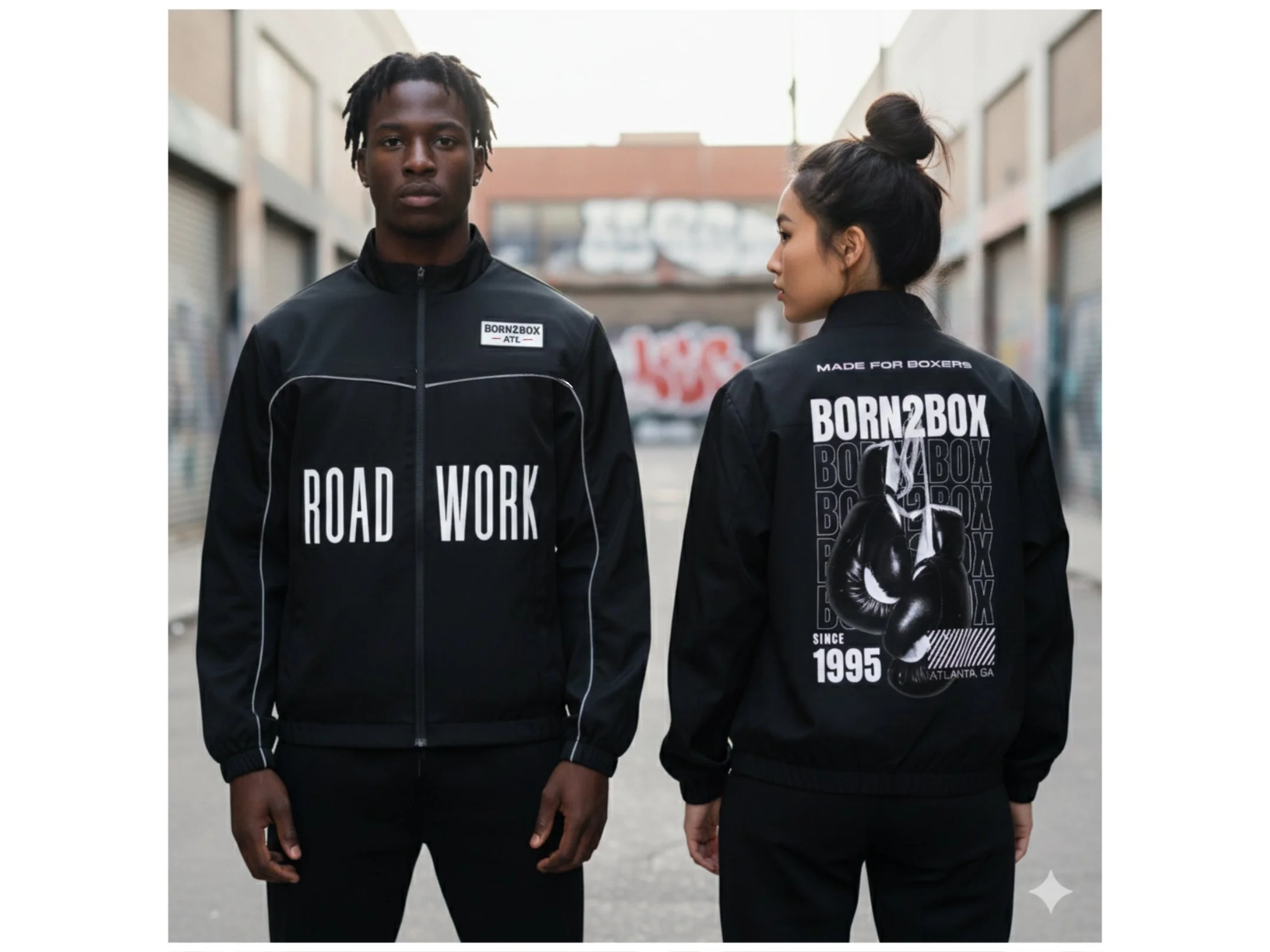 BORN2BOX ATL LIGHTWEIGHT ROAD WORK JACKET, "GLOVES UP" EDITION