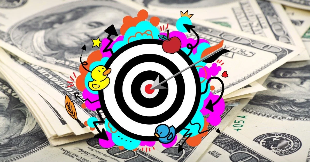 Bullseye over money