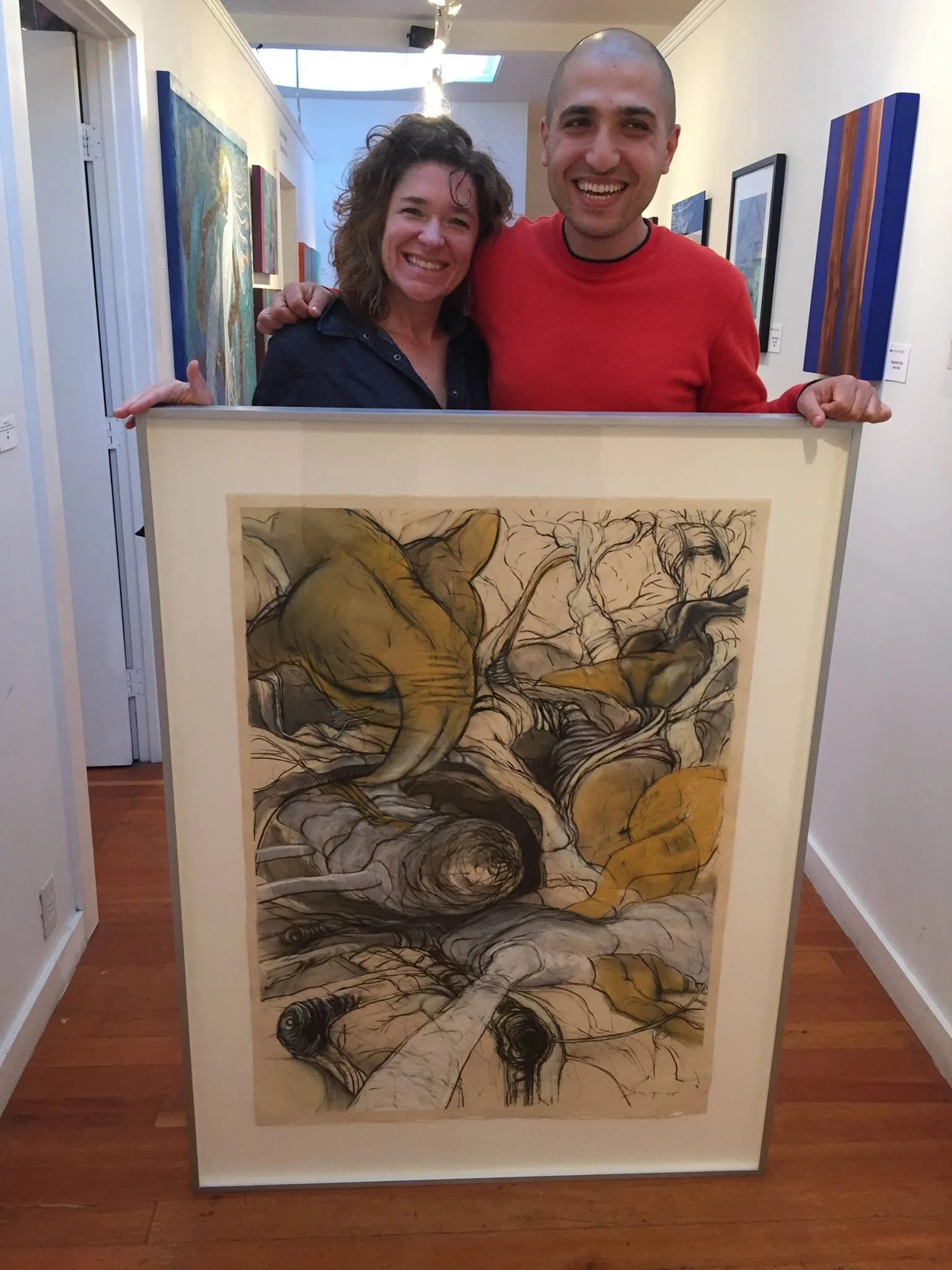 Two super special people going home with one of my fave drawings!
