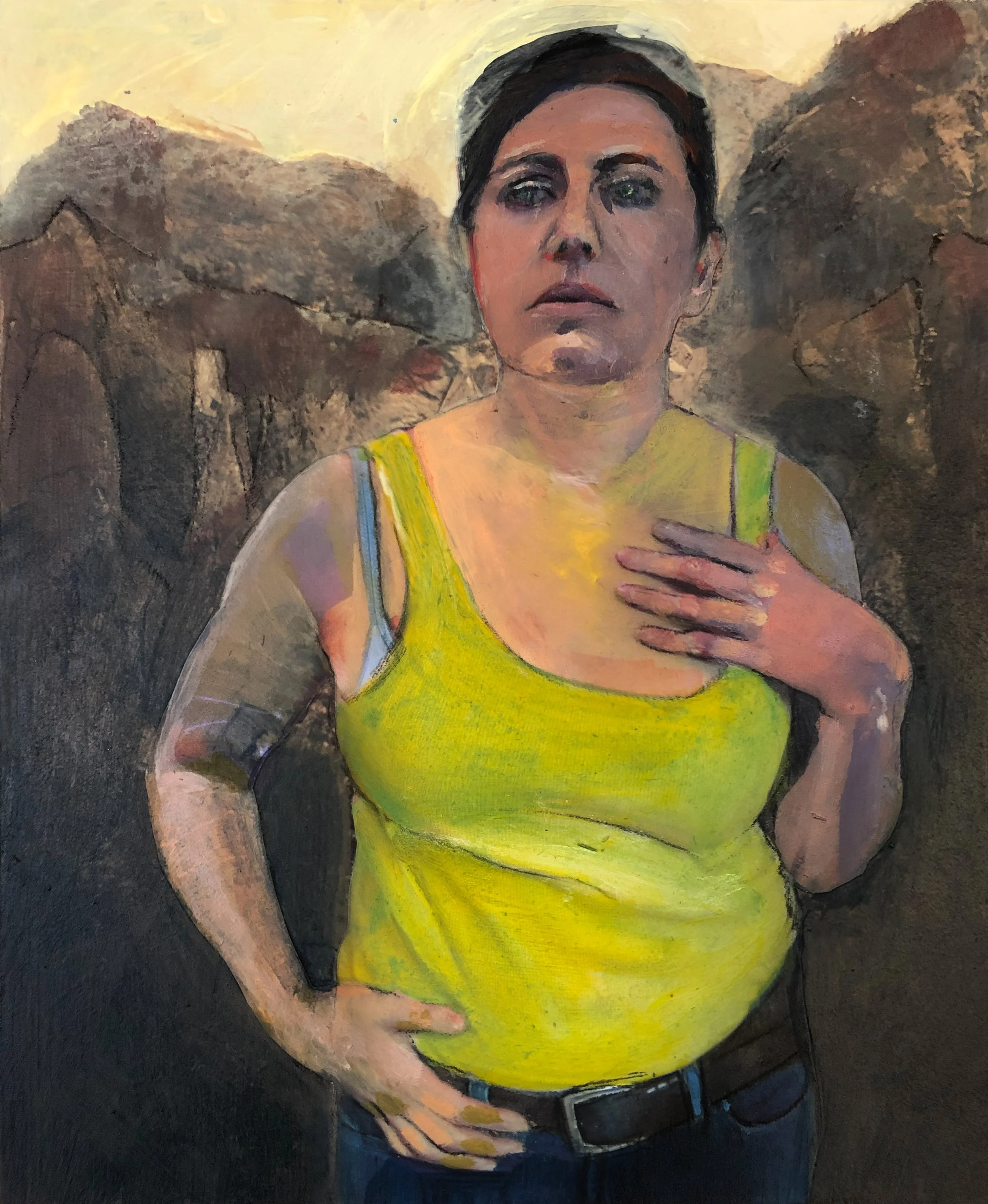 WilliamSalit_Val-Yellow-Tank_conté-acrylic_8x10_550.jpg