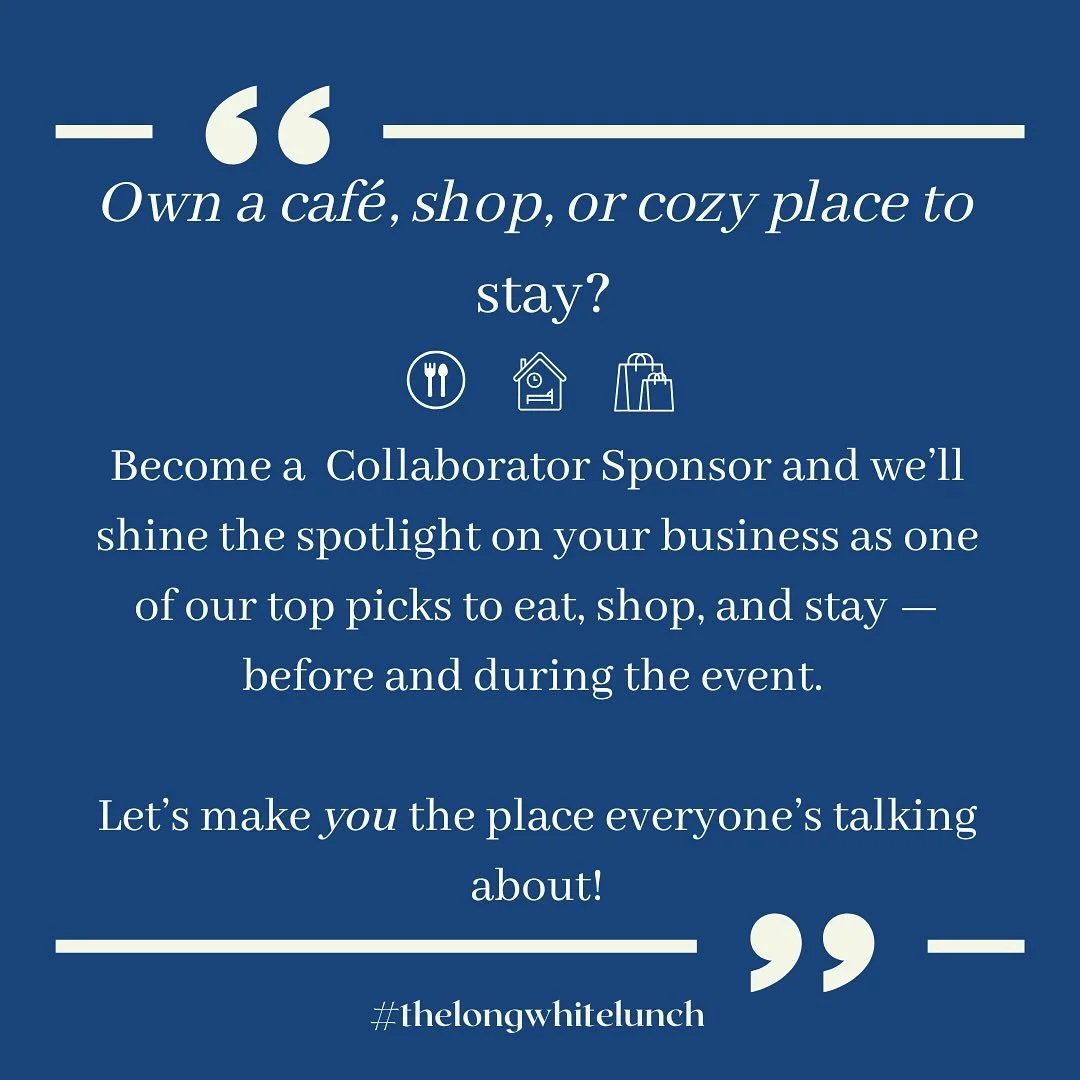 Let us help make your business stand out during food week and as one of the top place to visit in our region!
Collaborate with us as a sponsor of our 2026 event and we will promote your business as our recommendation on where to eat 🍽️, sleep 🛌 an